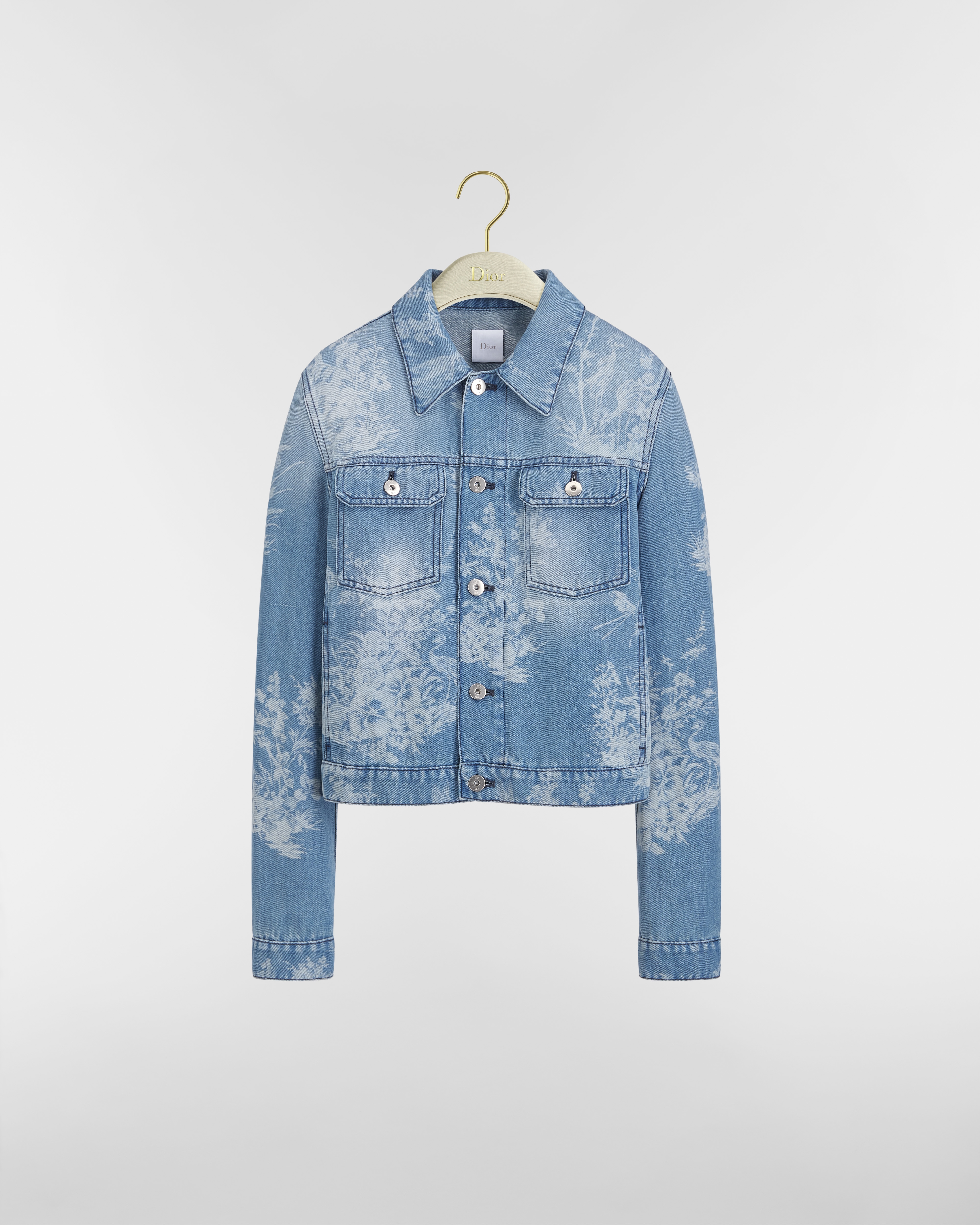 Cazadora Dioriviera Denim de algodón Toile de Jouy Floral Garden azul E01