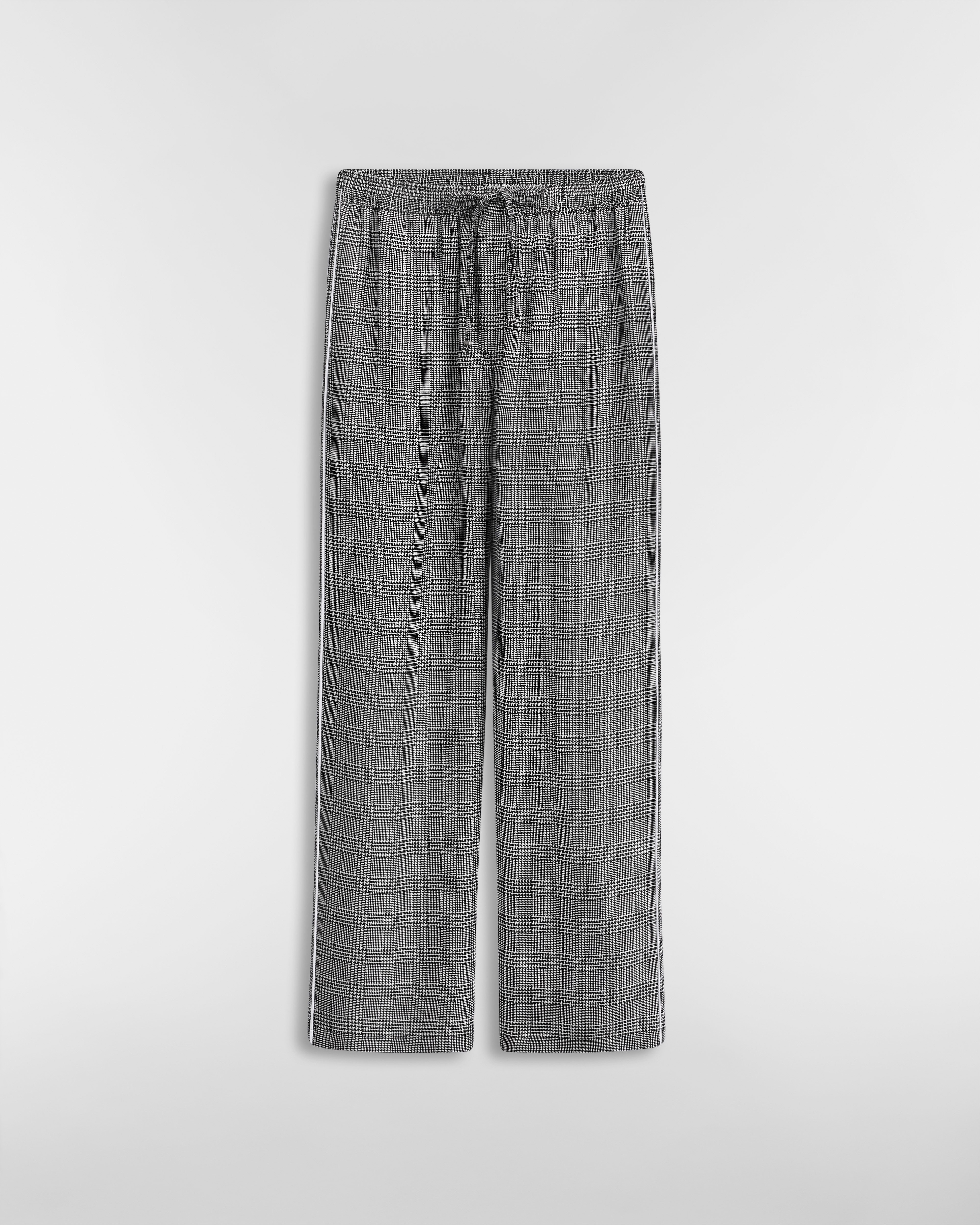 Calça solta com bordado Dior Twill de seda Prince of Wales branco E01