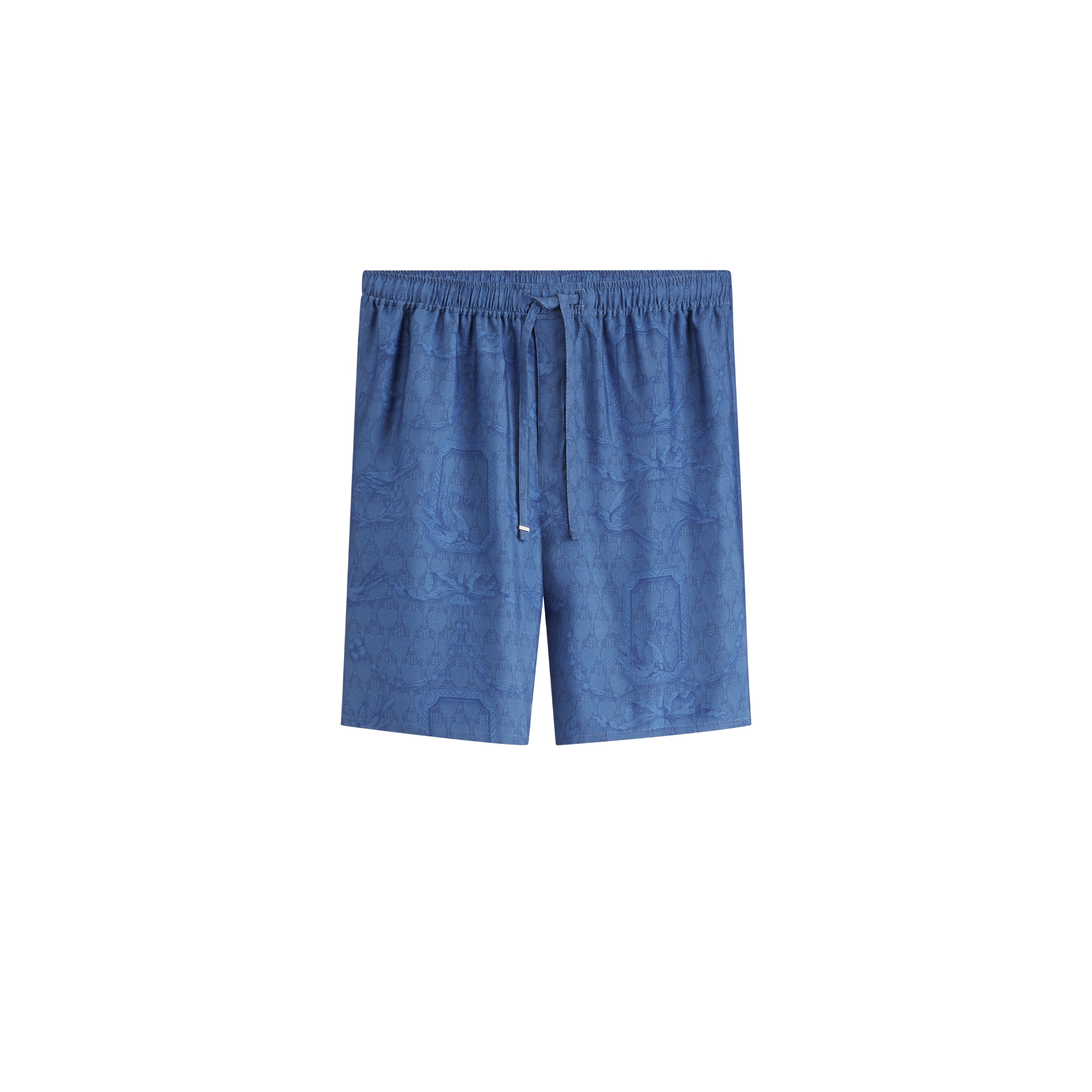 Dior Colibri Shorts Blue Silk Twill E01