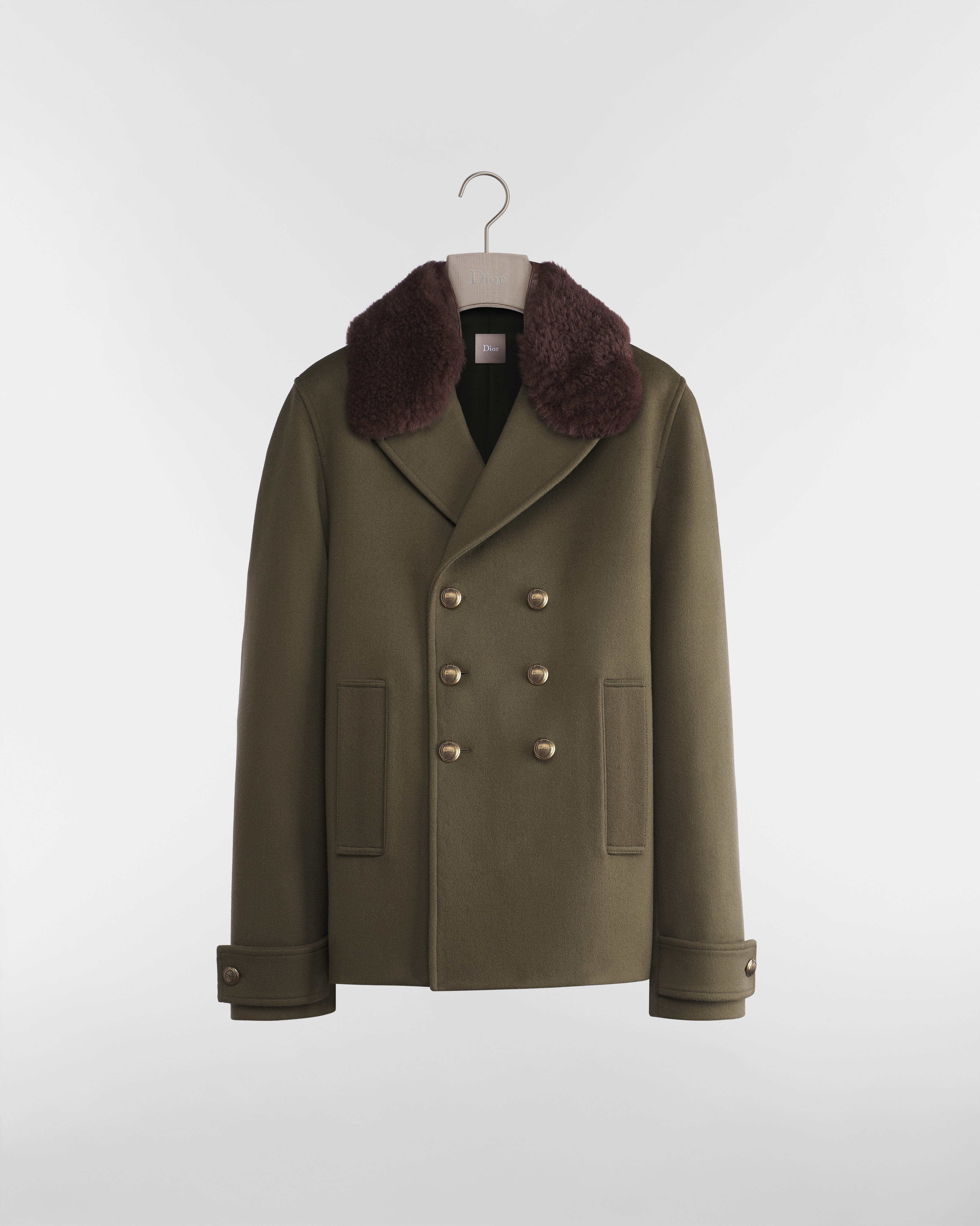 Peacoat with Removable Collar