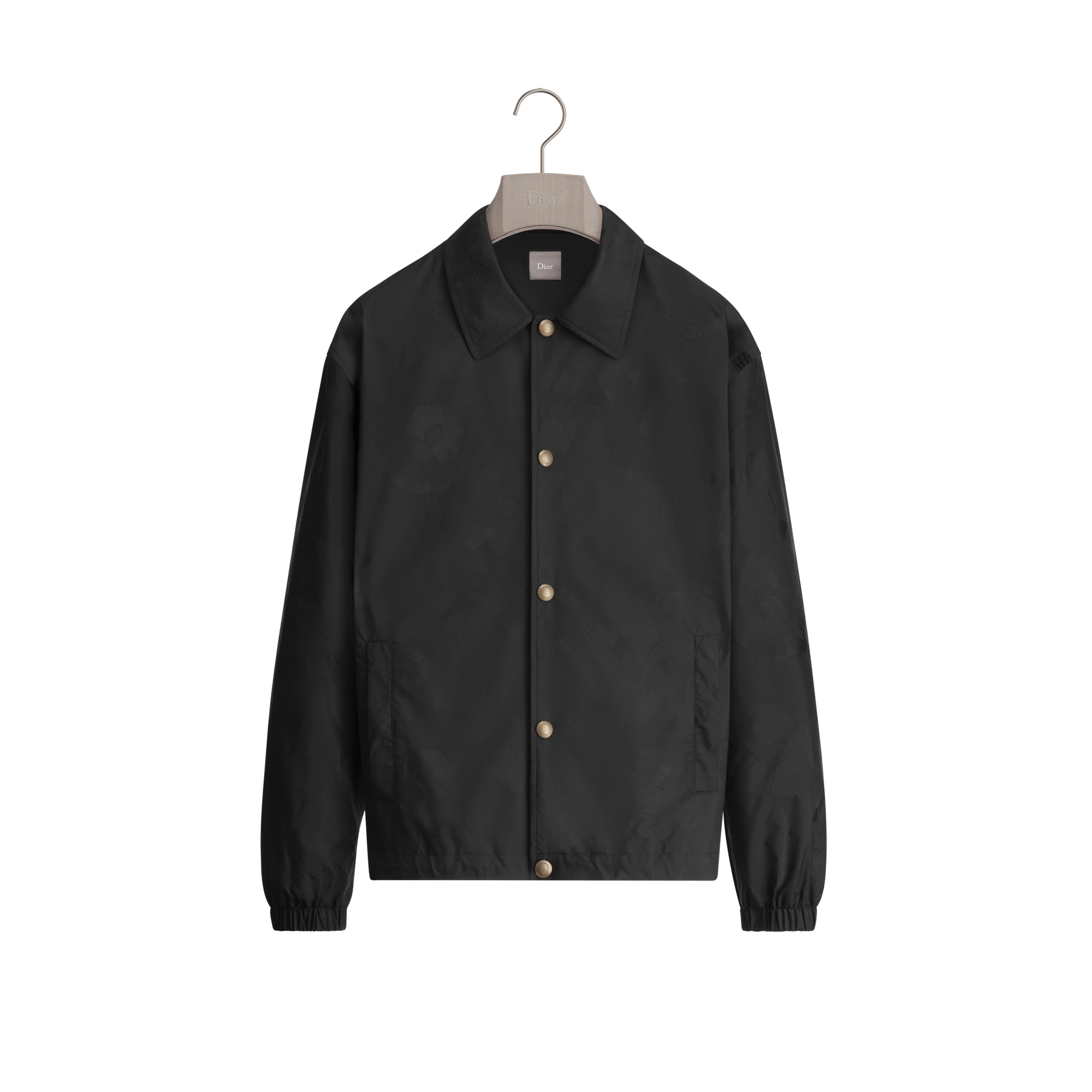 Dior Byzance Coach Jacket Black Technical Jacquard E01