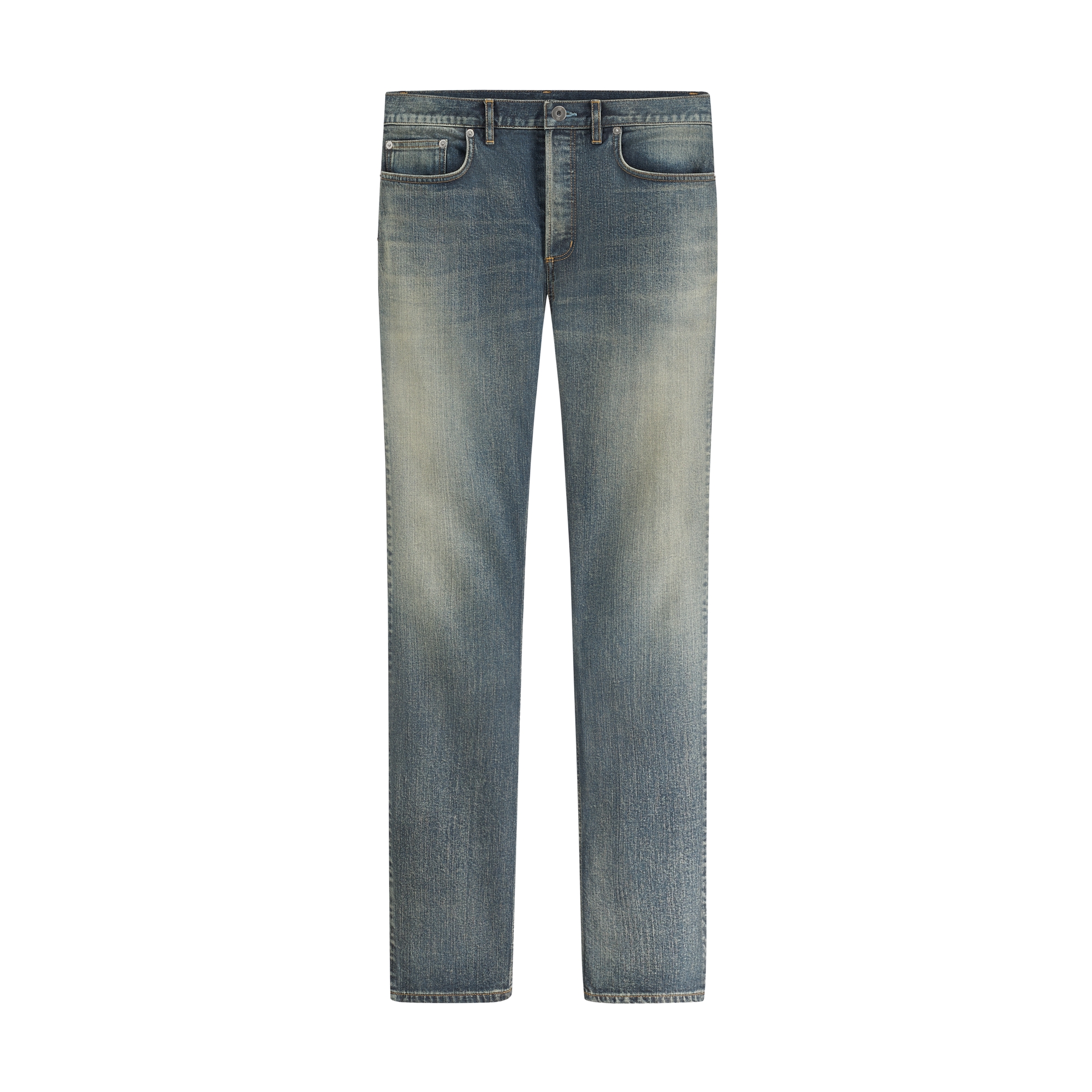 Long Skinny Jeans Blue Cotton-Blend Twill E01