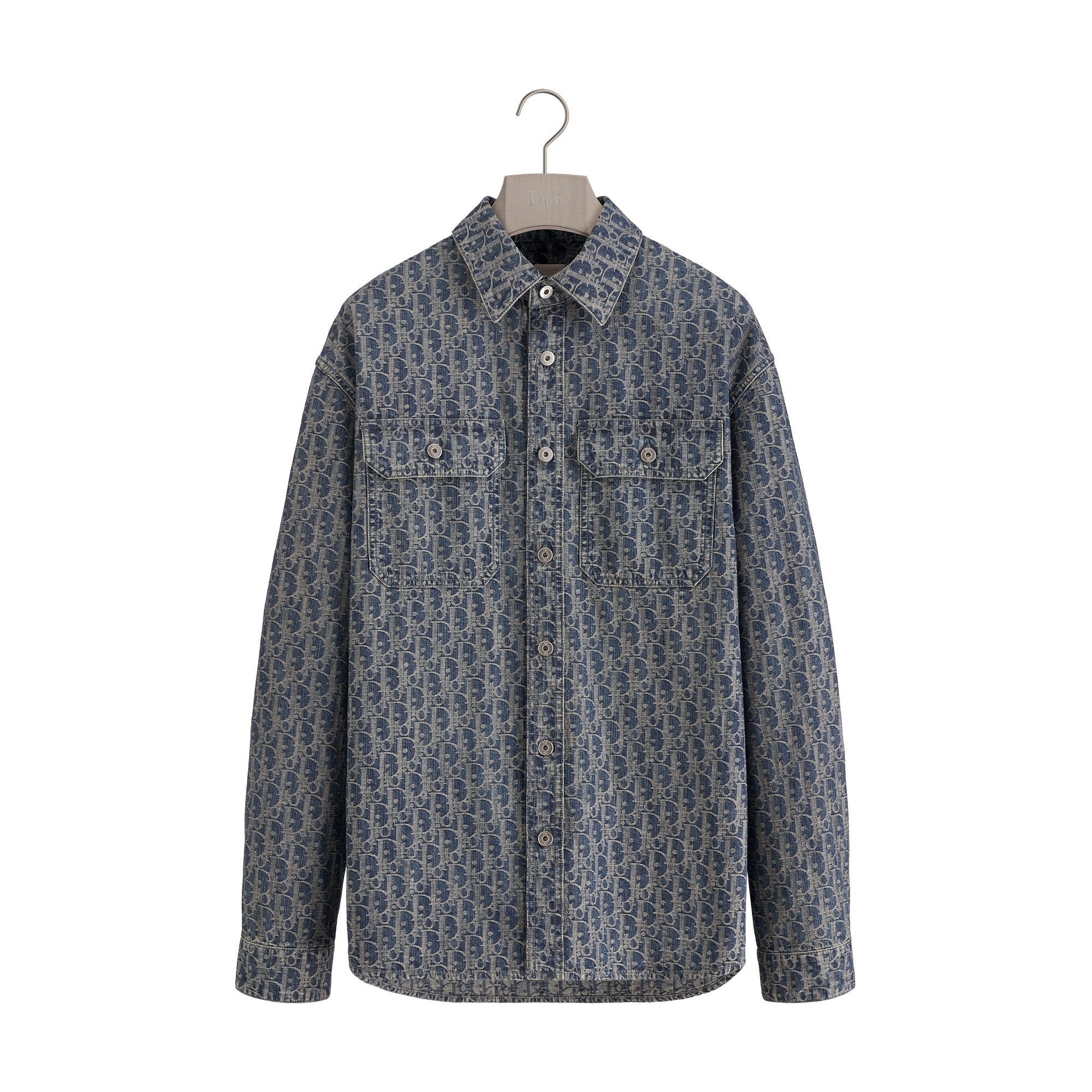 Dior Oblique Denim Overshirt Blue Dior Oblique Denim Jacquard | DIOR