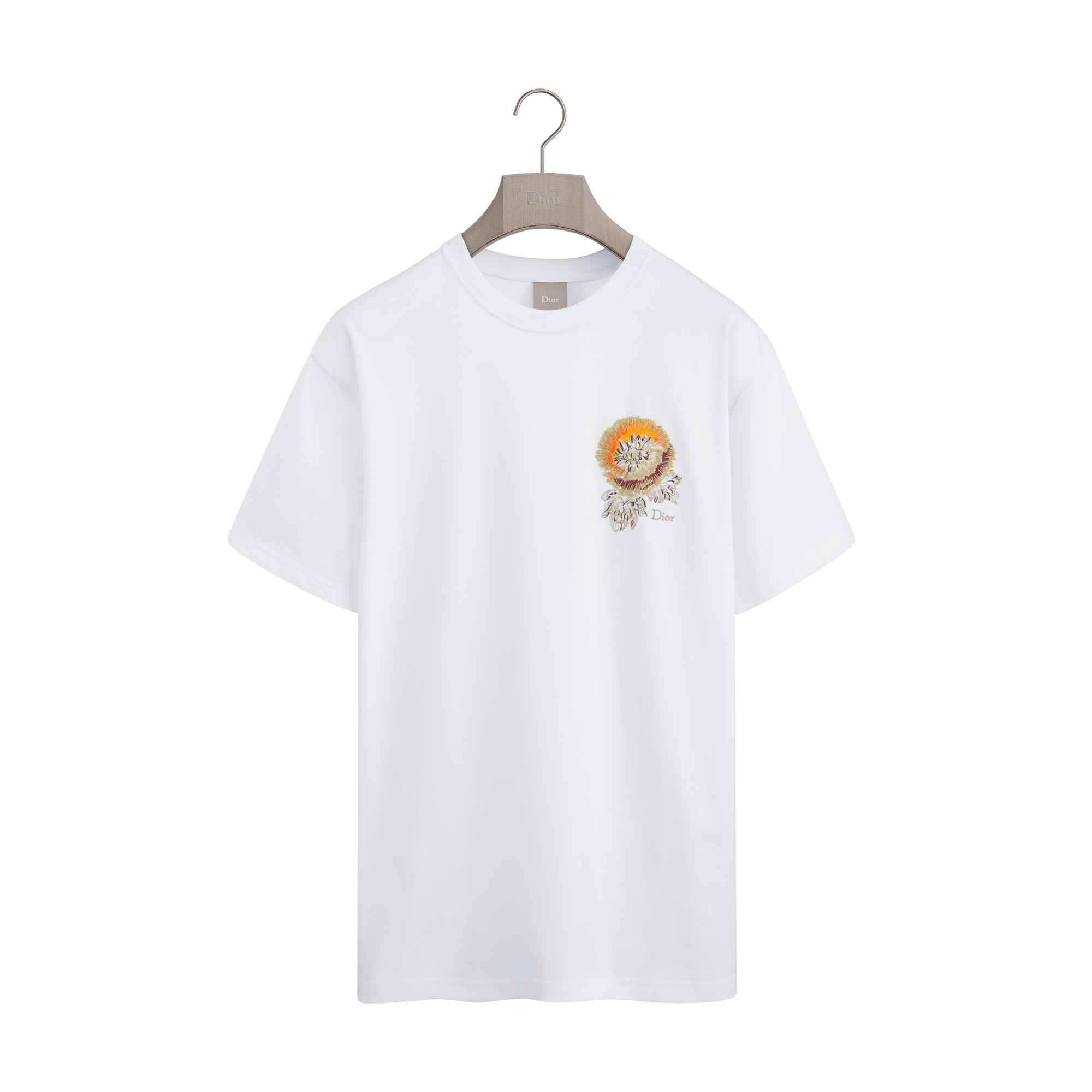 Dior Byzance T-Shirt, Relaxed Fit White Cotton Jersey | DIOR