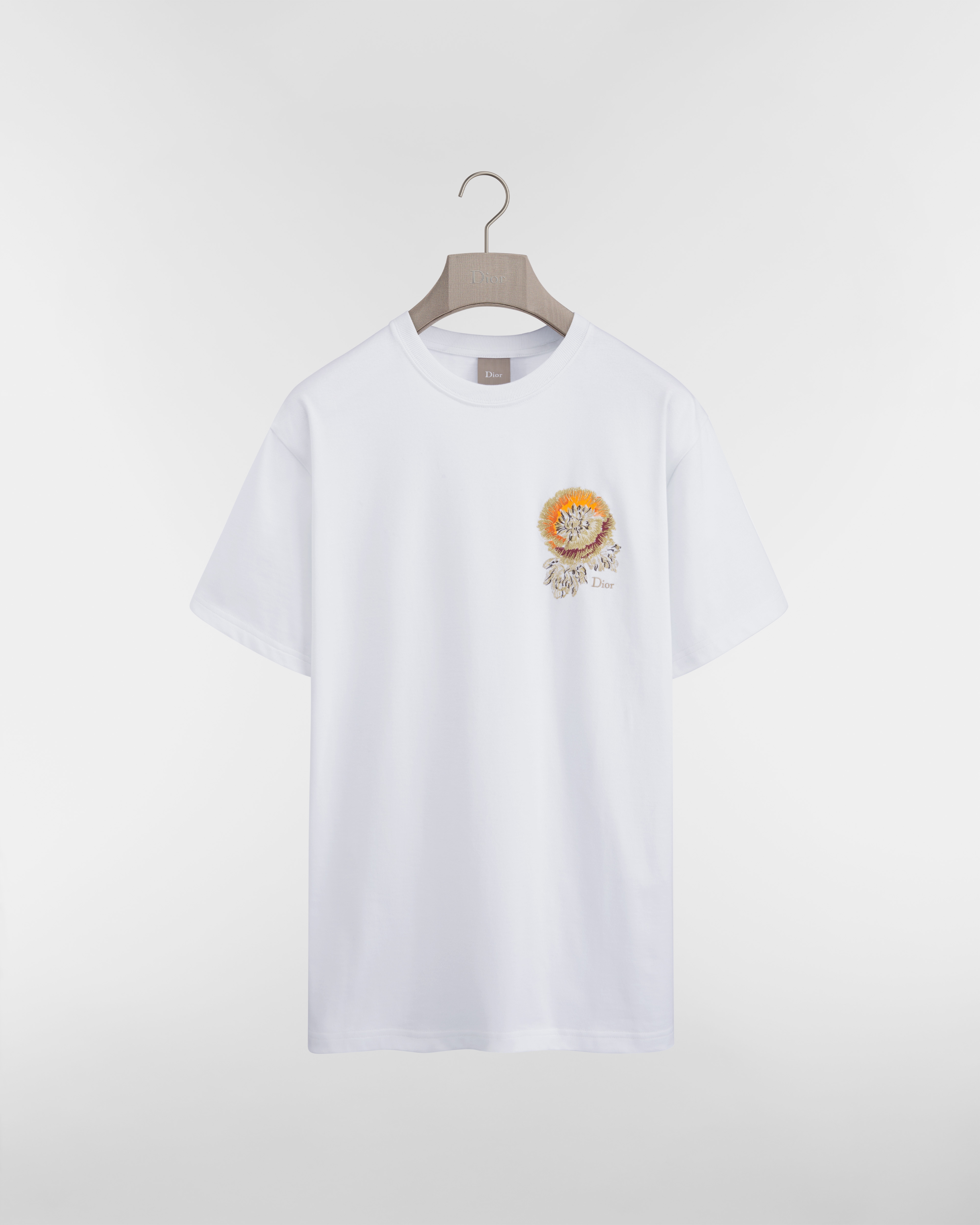 Dior Byzance T-Shirt, Relaxed Fit White Cotton Jersey E01