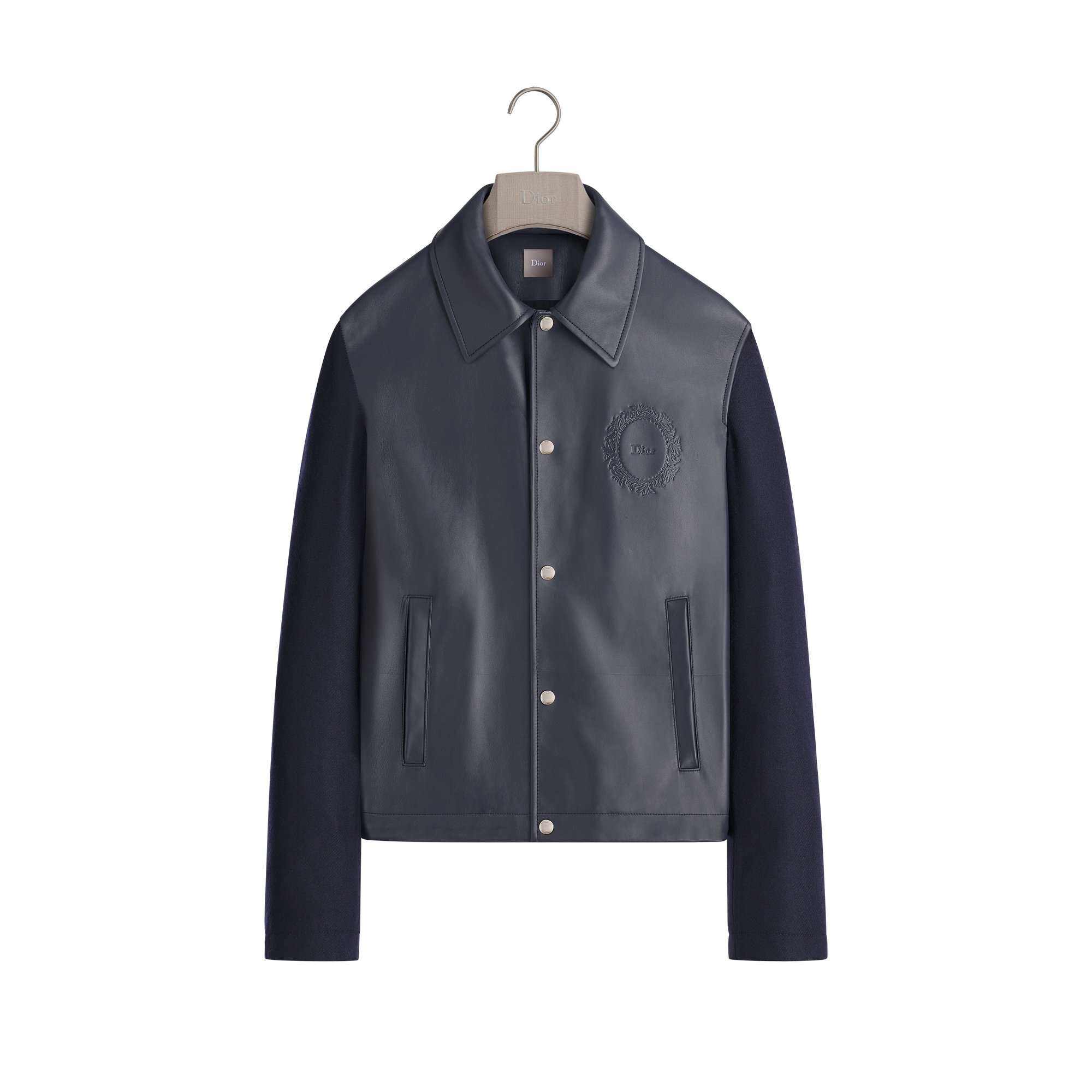 Dior Médaillon Coach Jacket Navy Blue Calfskin E01