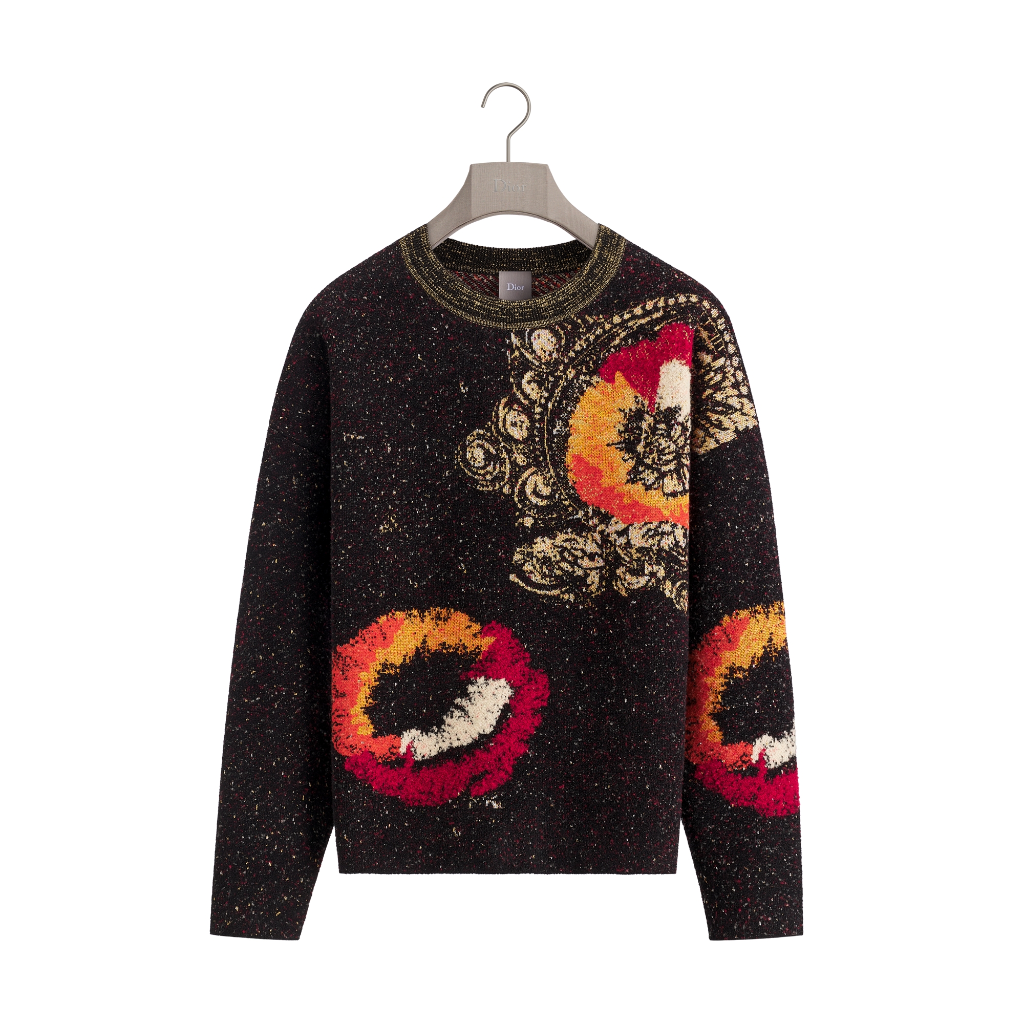 Dior Byzance Sweater, Relaxed Fit Black Wool-Cashmere-Silk-Blend