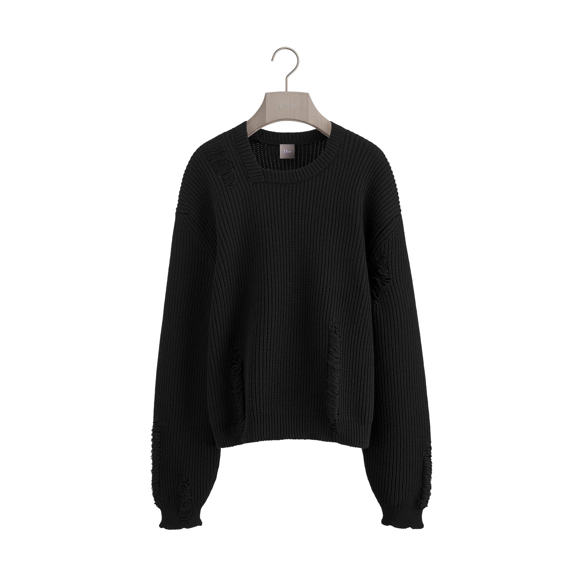 DIOR ブラック セーター Mサイズ D-Neck Sweater, Oversized Fit Black Wool Knit | DIOR