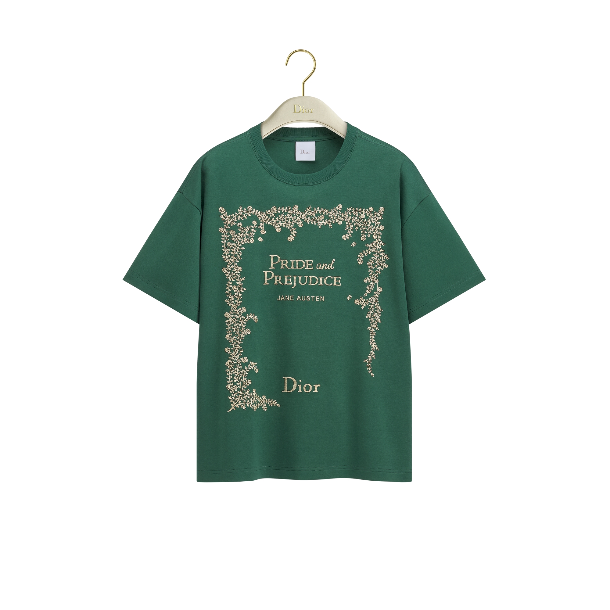 DIOR Tシャツ Dior Montaigne T-Shirt, Regular Fit Black Mercerized Cotton Jersey
