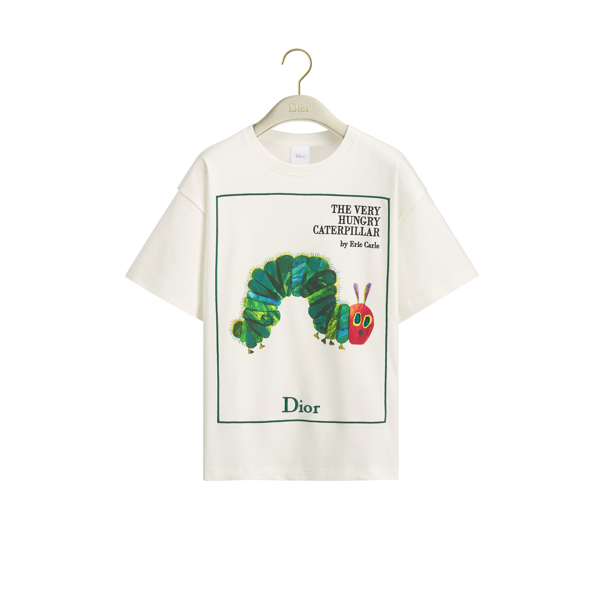 Oversized Embroidered Book Cover T-Shirt Ecru Multicolor Cotton Jersey E01