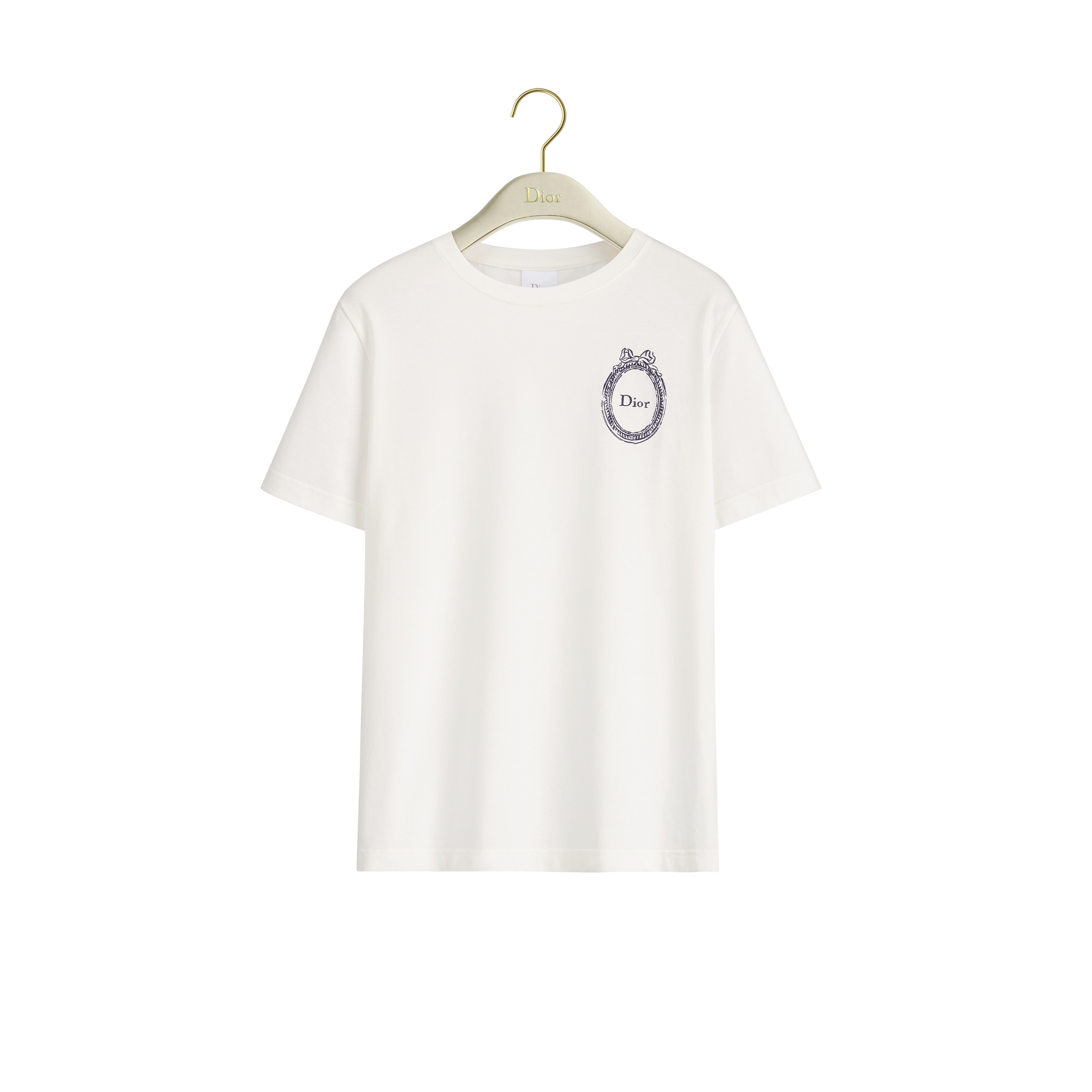 Dioriviera Dior Médaillon T-Shirt White Cotton Jersey E01