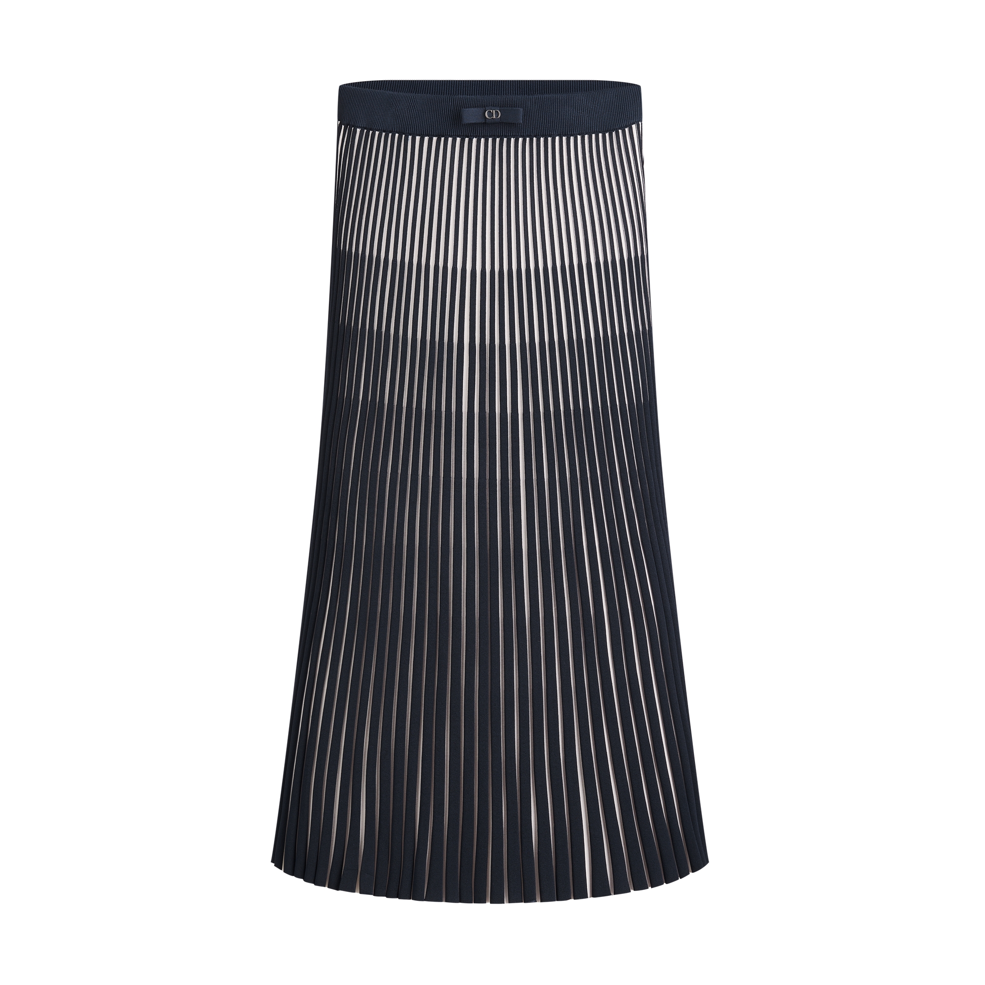 DIOR | Dioriviera プリーツ ミディスカート D-Stripes テクニカル ニット