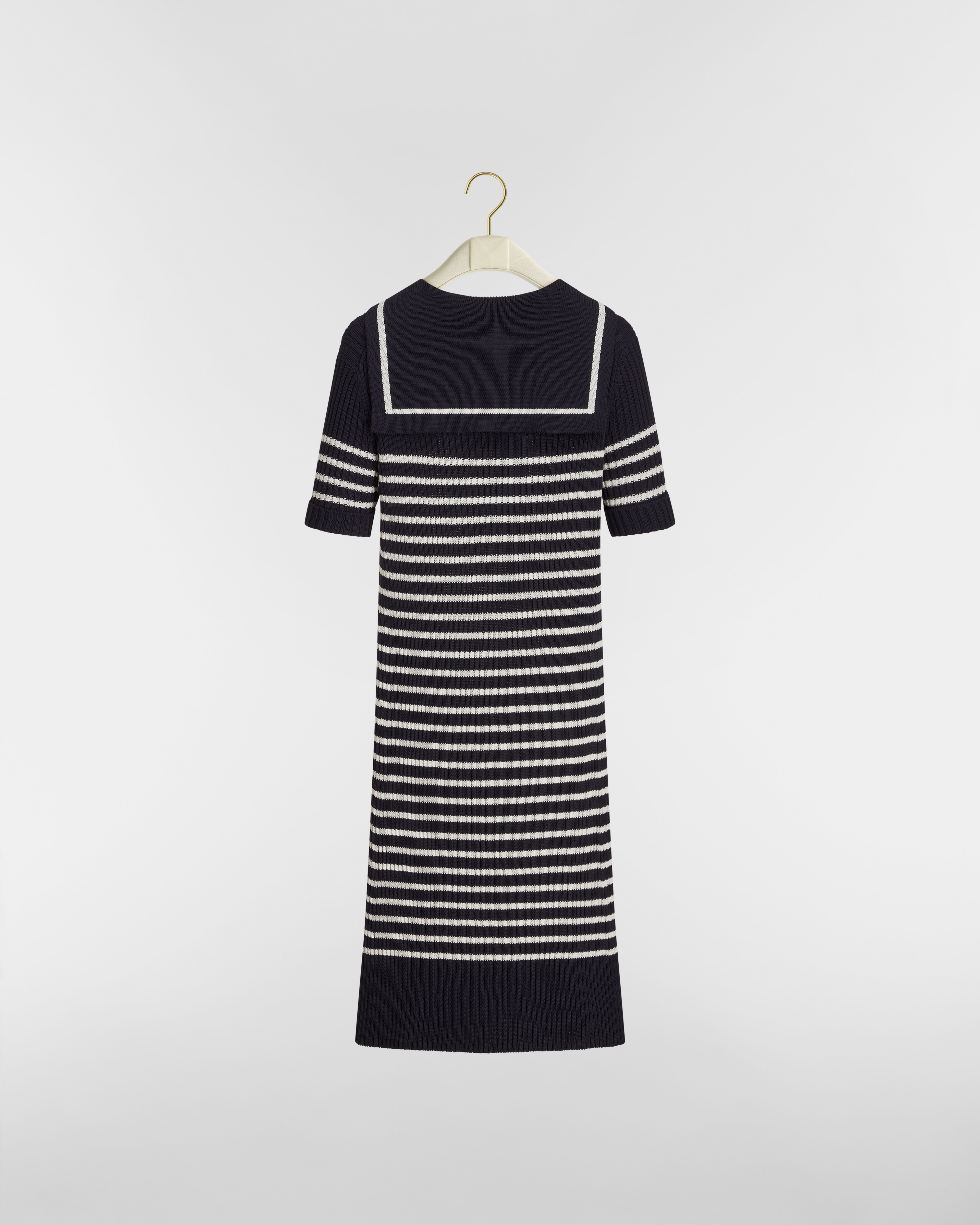 Dioriviera Dior Marinière Straight Dress with Sailor Collar
