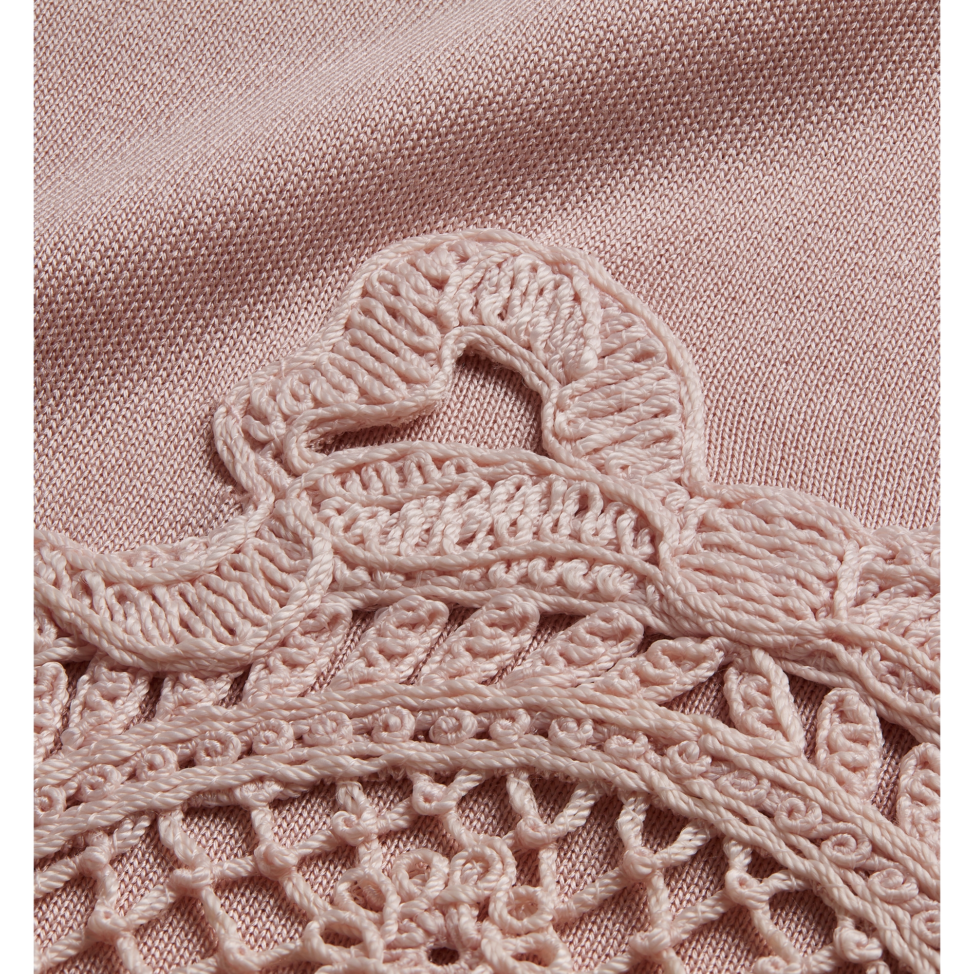 Dioriviera Dior Médaillon Short-Sleeved Sweater Pink Silk Knit E10