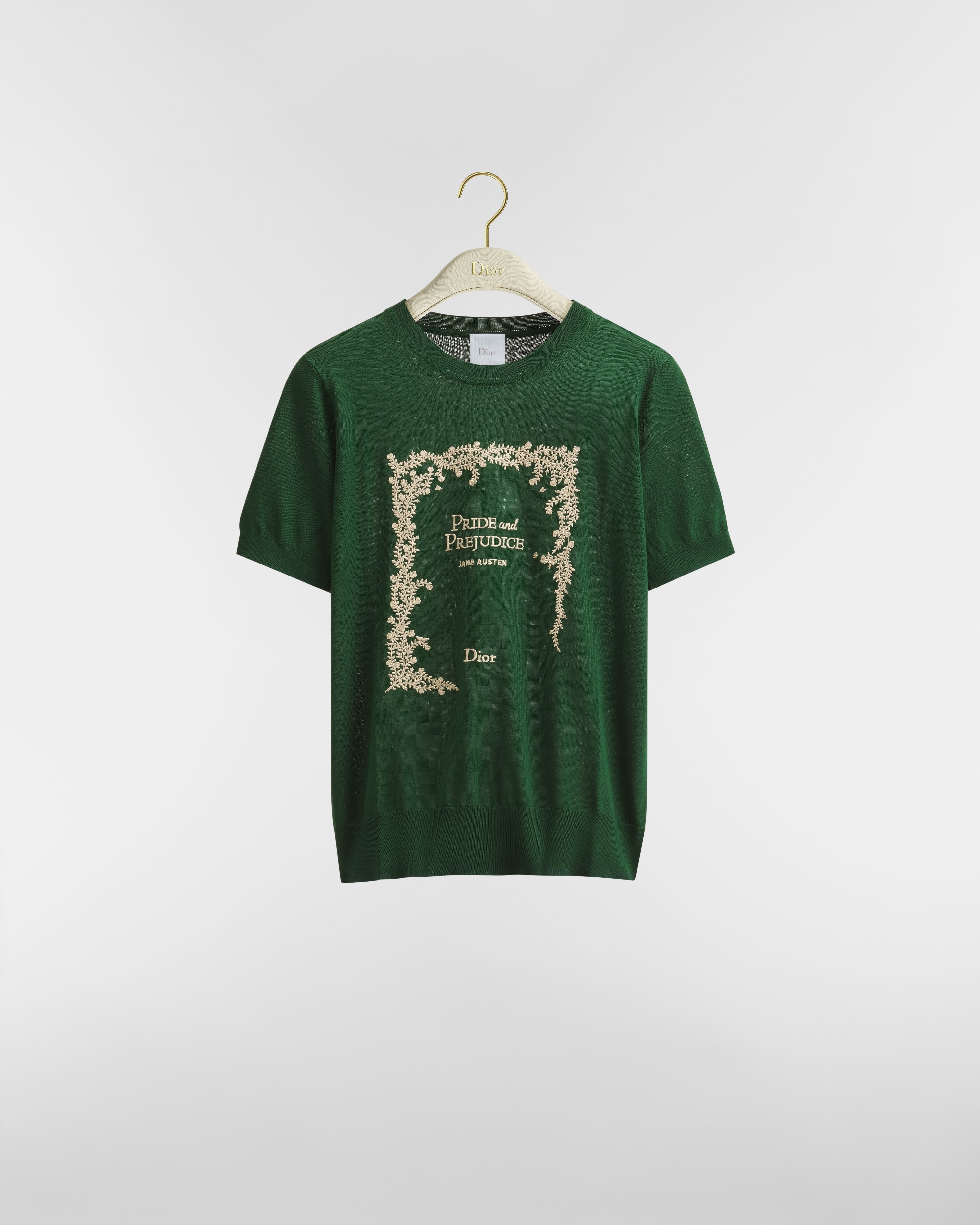 Book Cover Short-Sleeved Fitted Sweater