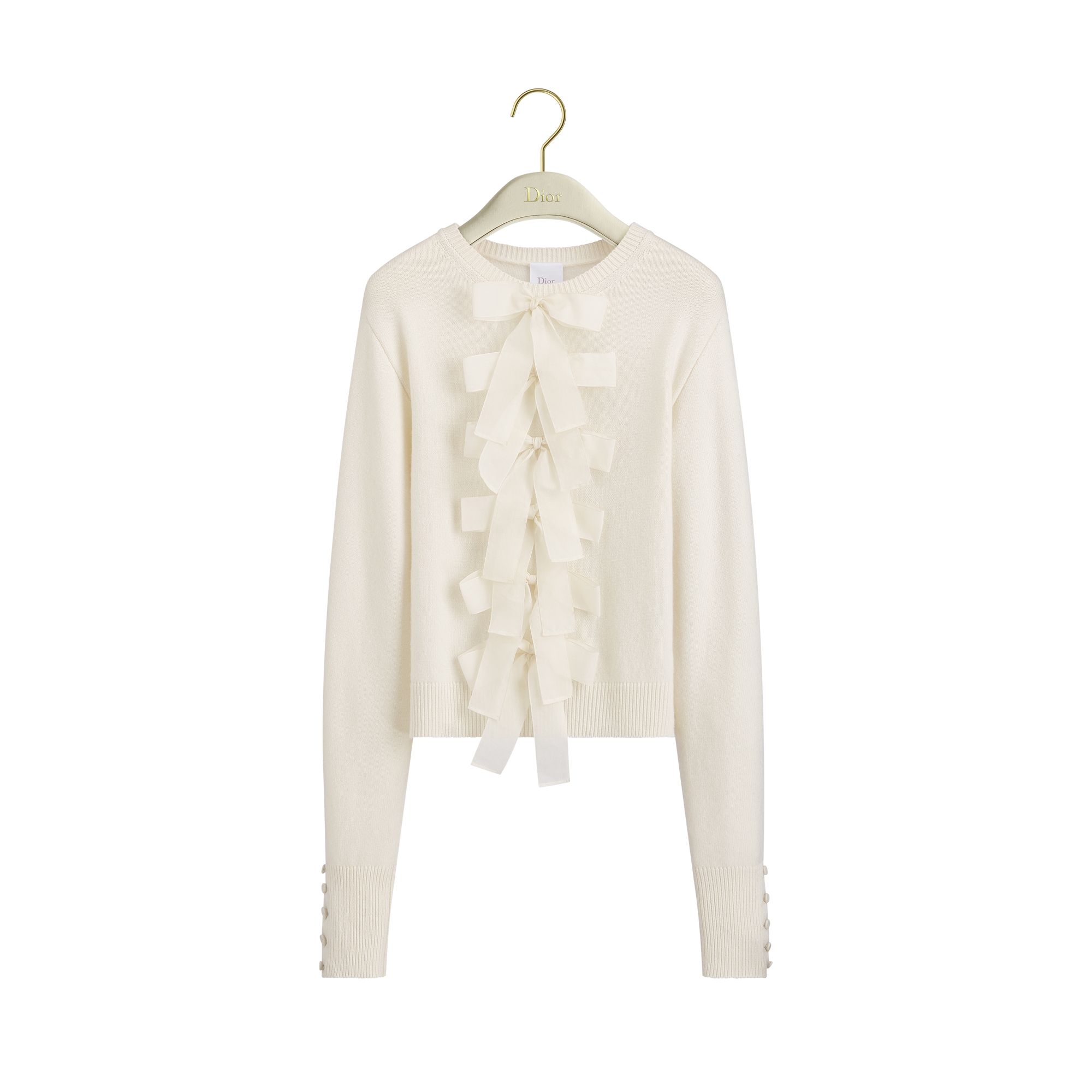 Sweater Ecru Wool and Cashmere Knit E01