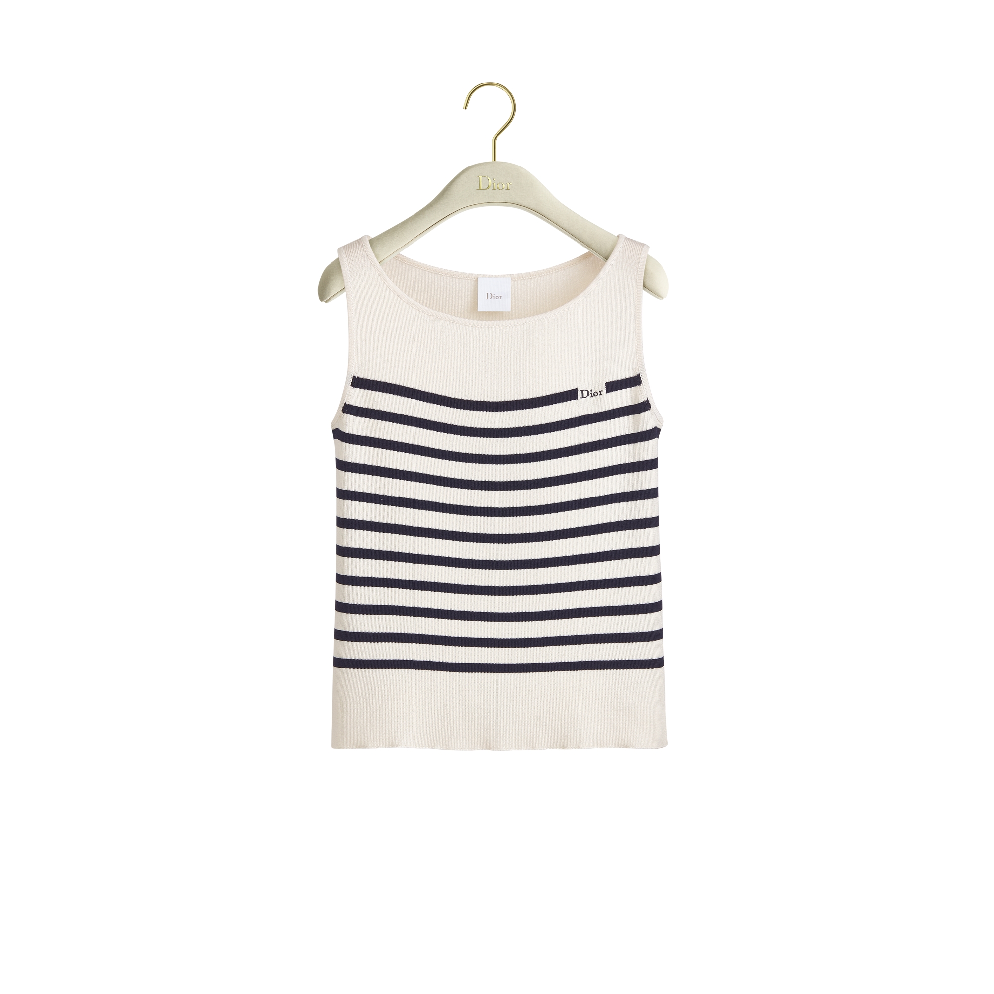 Dior MARINIERE トップス　値下げ、 Dioriviera Dior Marinière Sleeveless Sweater Ecru and Navy Blue