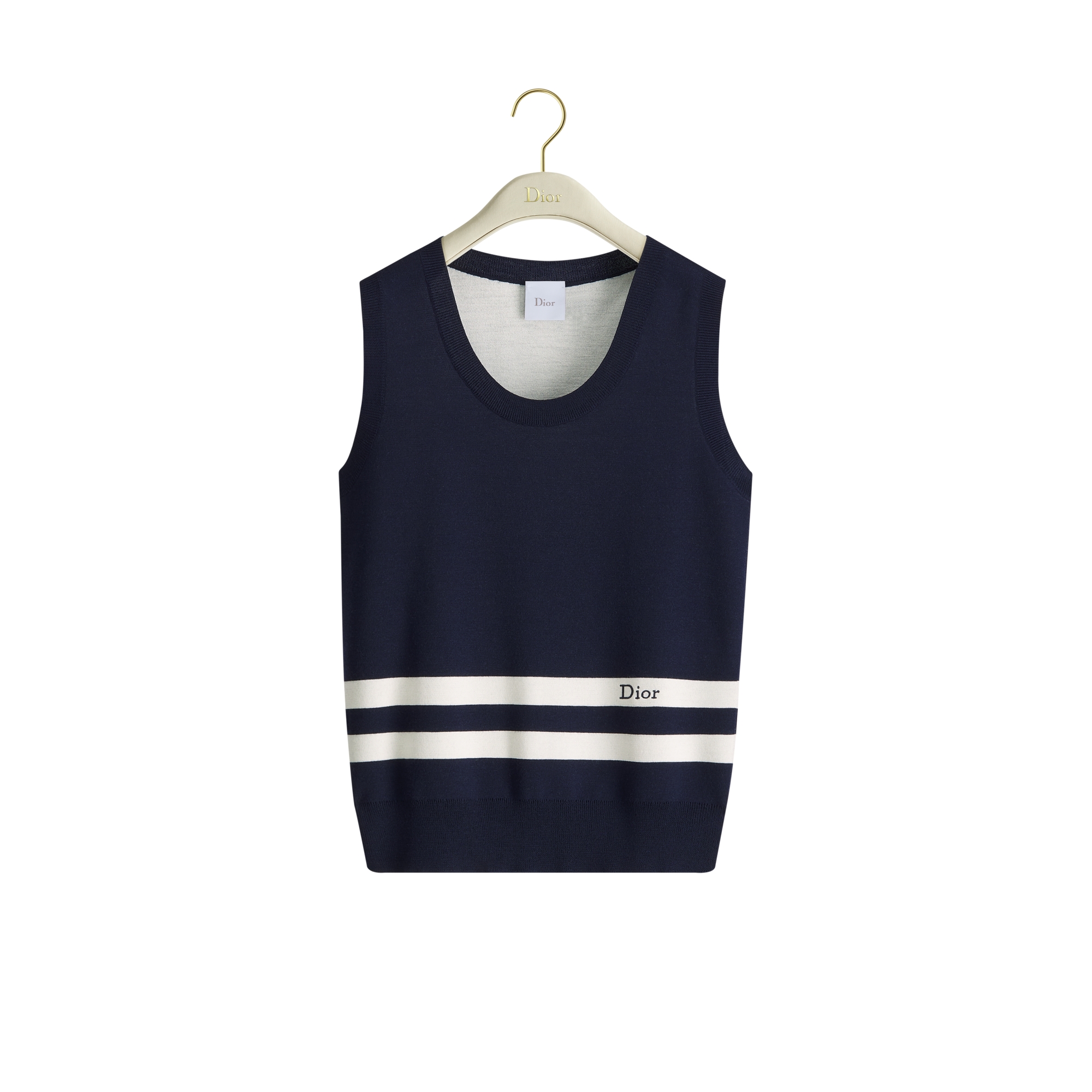 Dior MARINIERE トップス　値下げ、 Dior Marinière Sweater Navy Blue and White Cashmere and Silk Knit