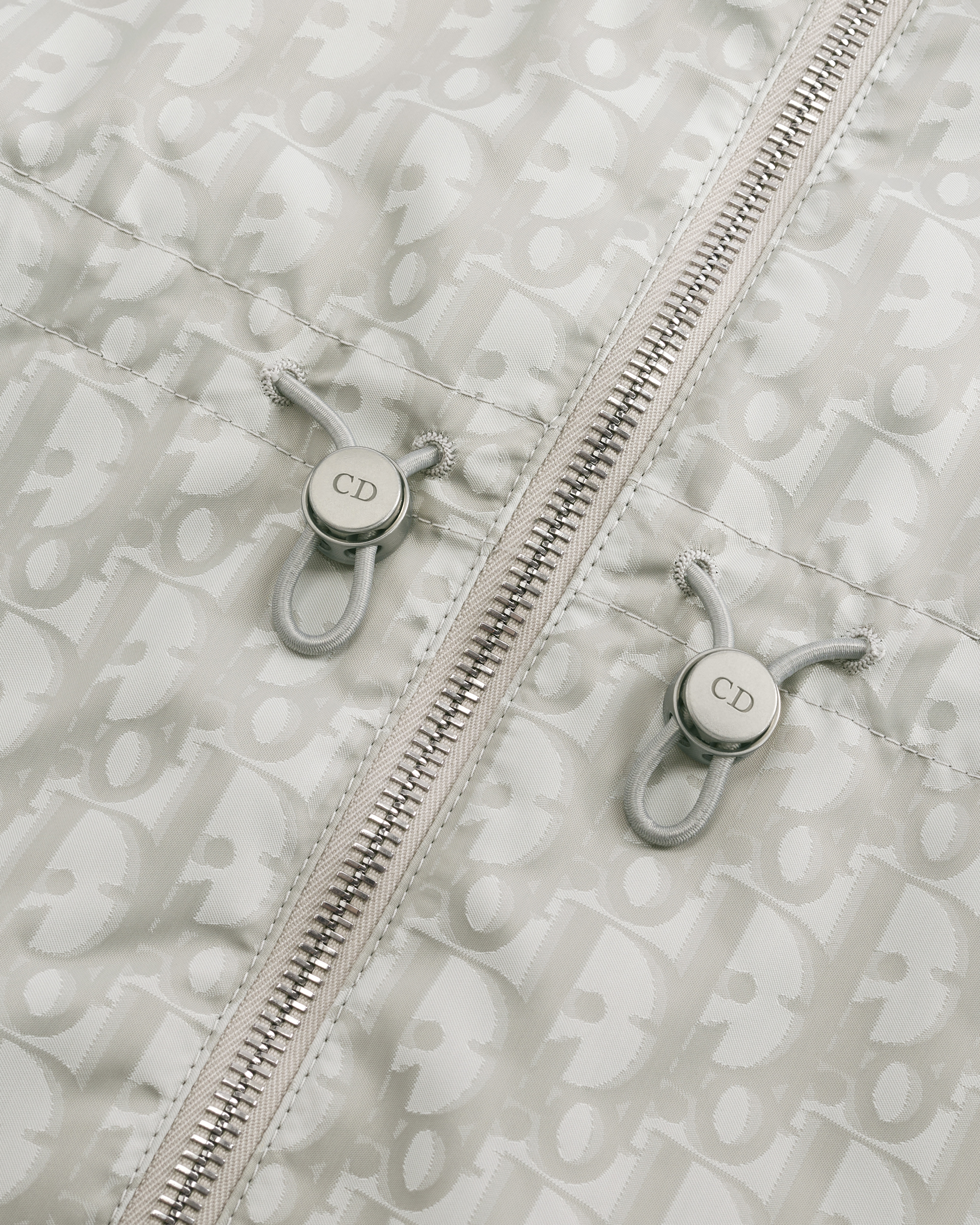 Zipped Hooded Jacket Gray Dior Oblique Technical Fabric | DIOR IN