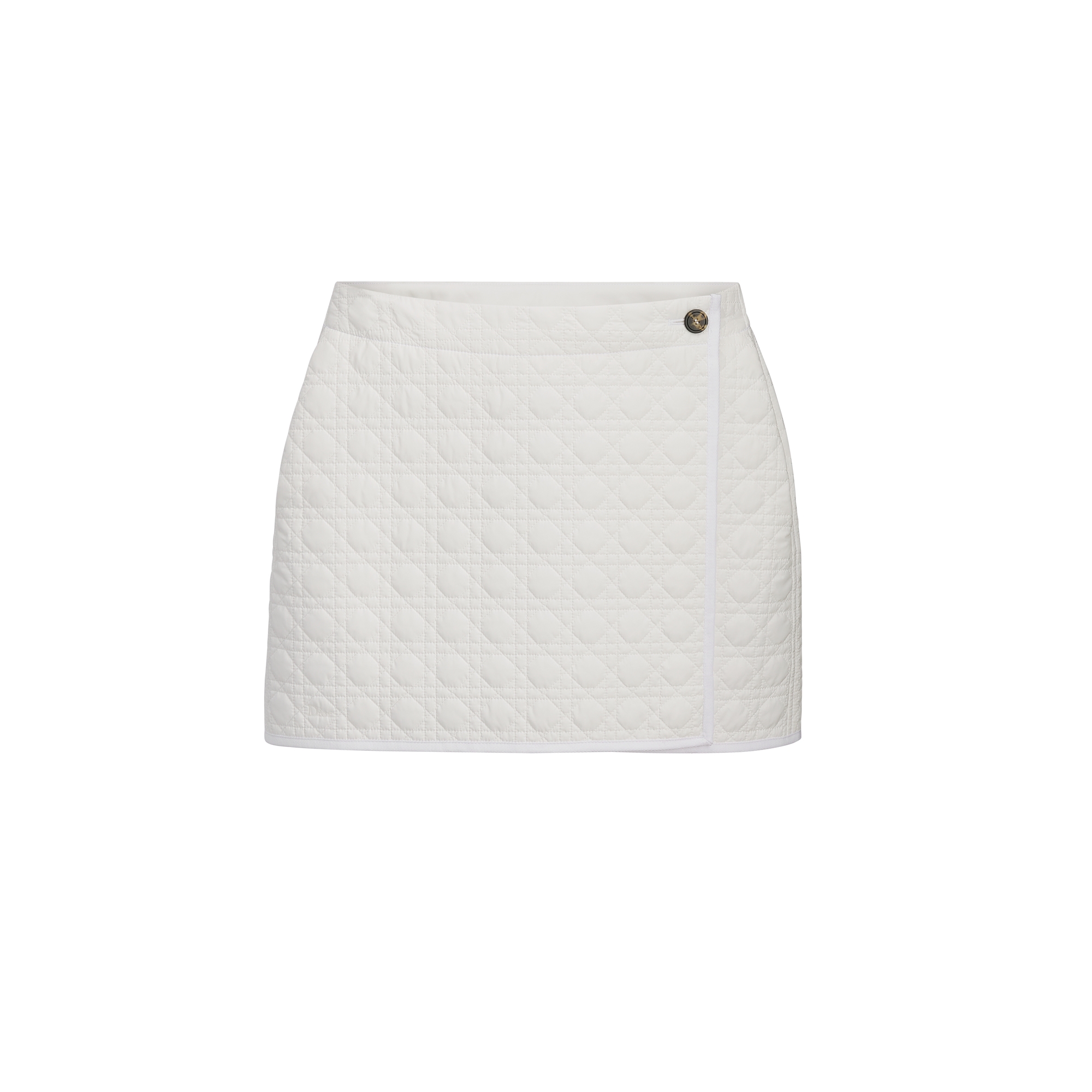  White Quilted Technical Taffeta