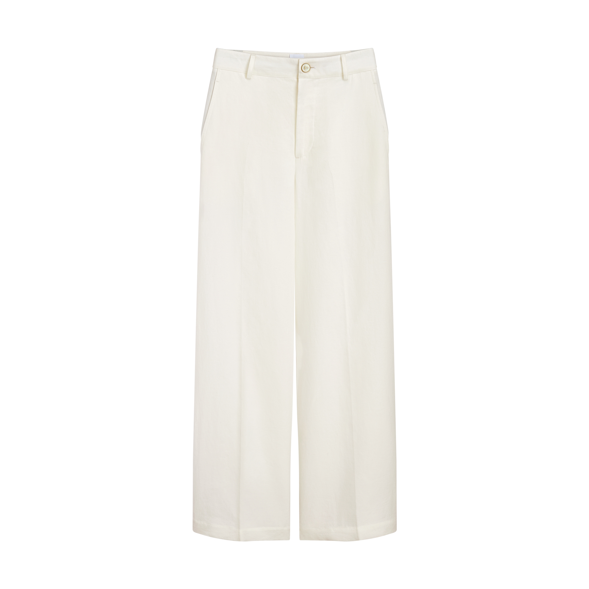 Dioriviera Dior Médaillon Flared Pants Ecru Linen E01