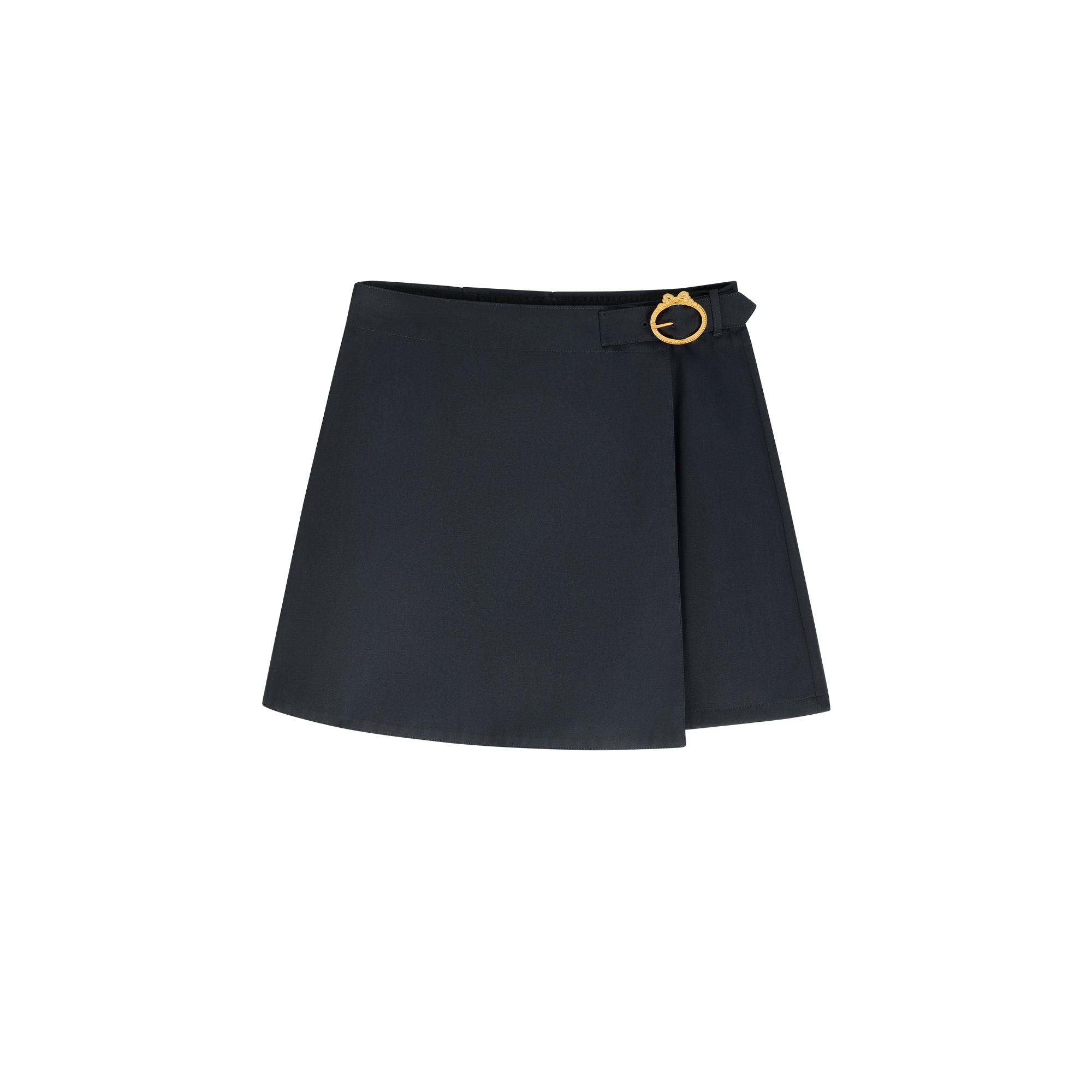 Dior Médaillon Skort Navy Blue Cotton and Silk Gabardine E01
