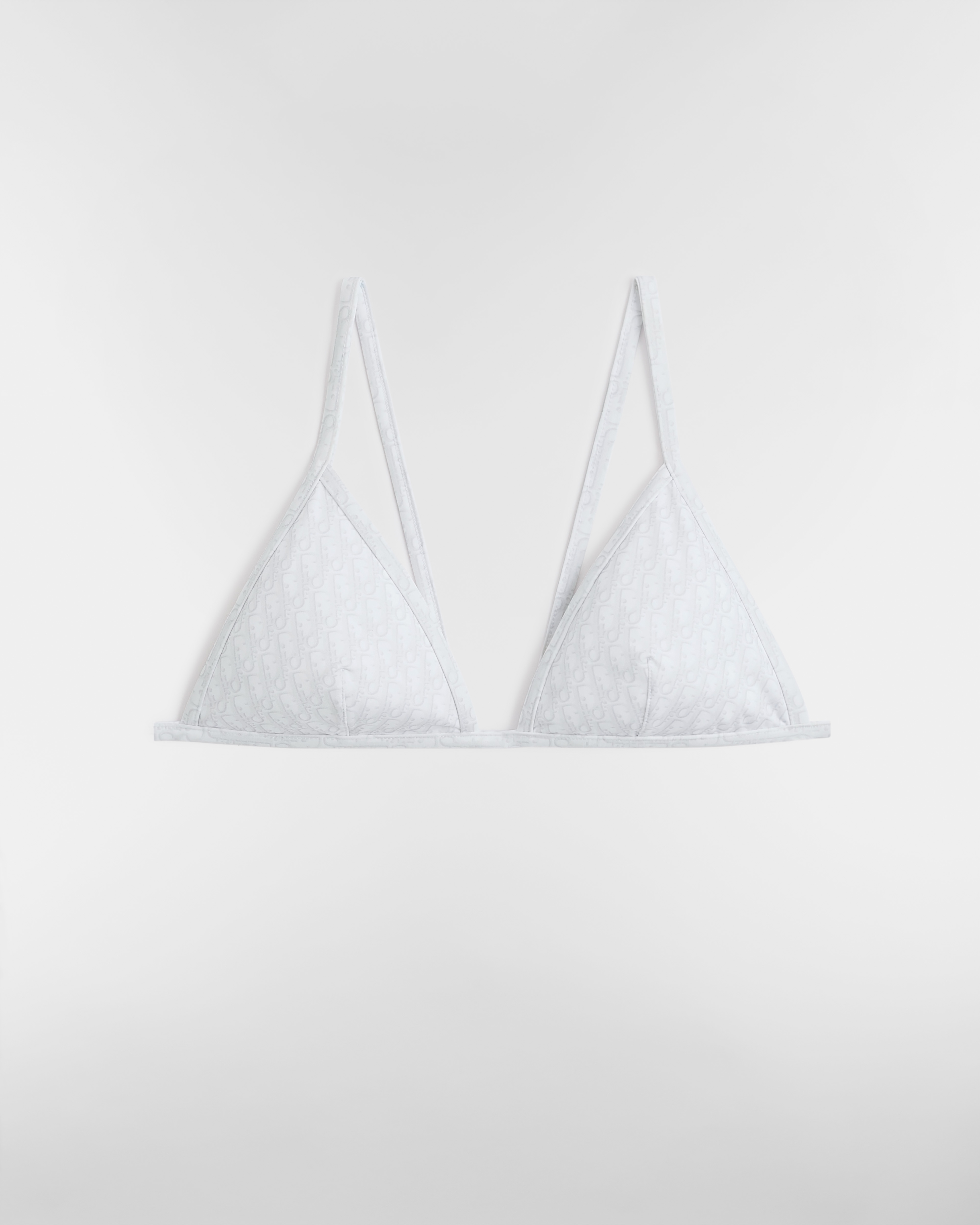 Dioriviera Bikini Top White Dior Oblique Technical Fabric E01