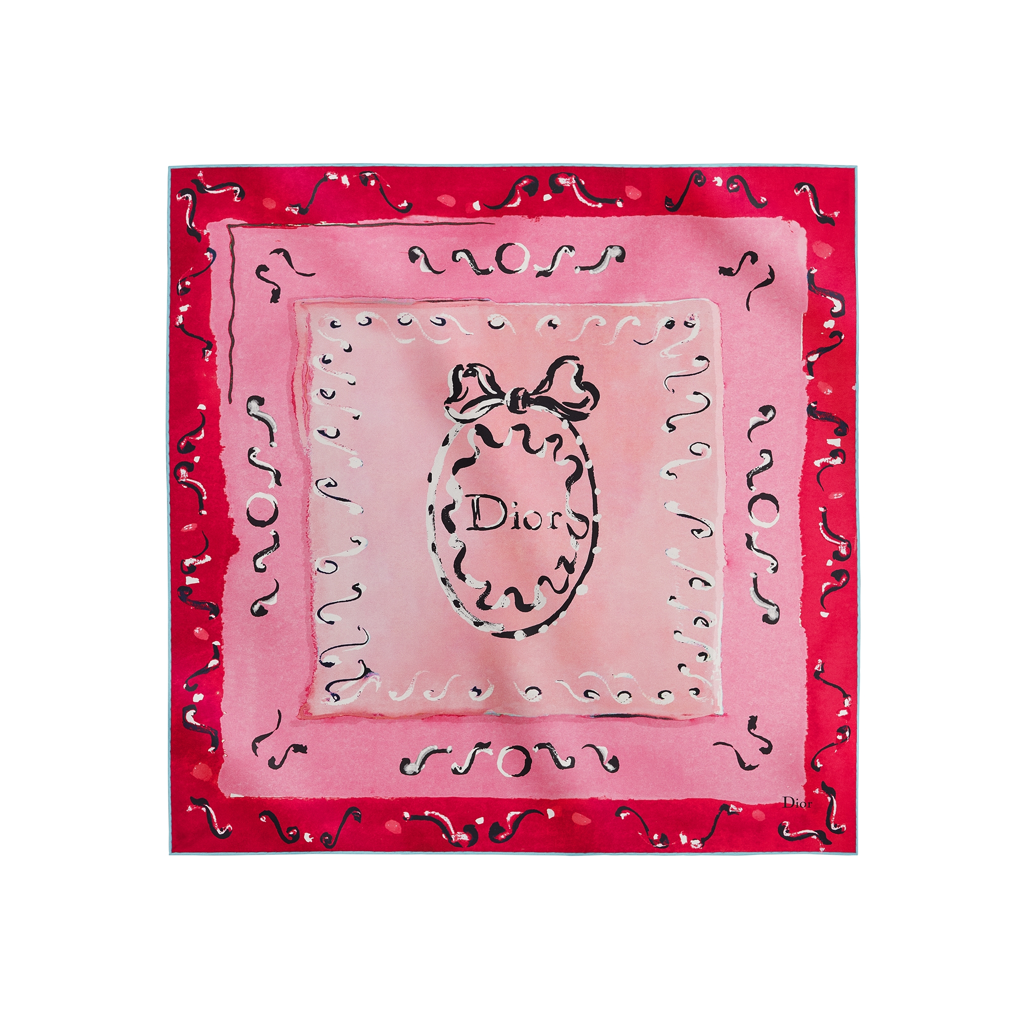  Pink Multicolor Silk Twill