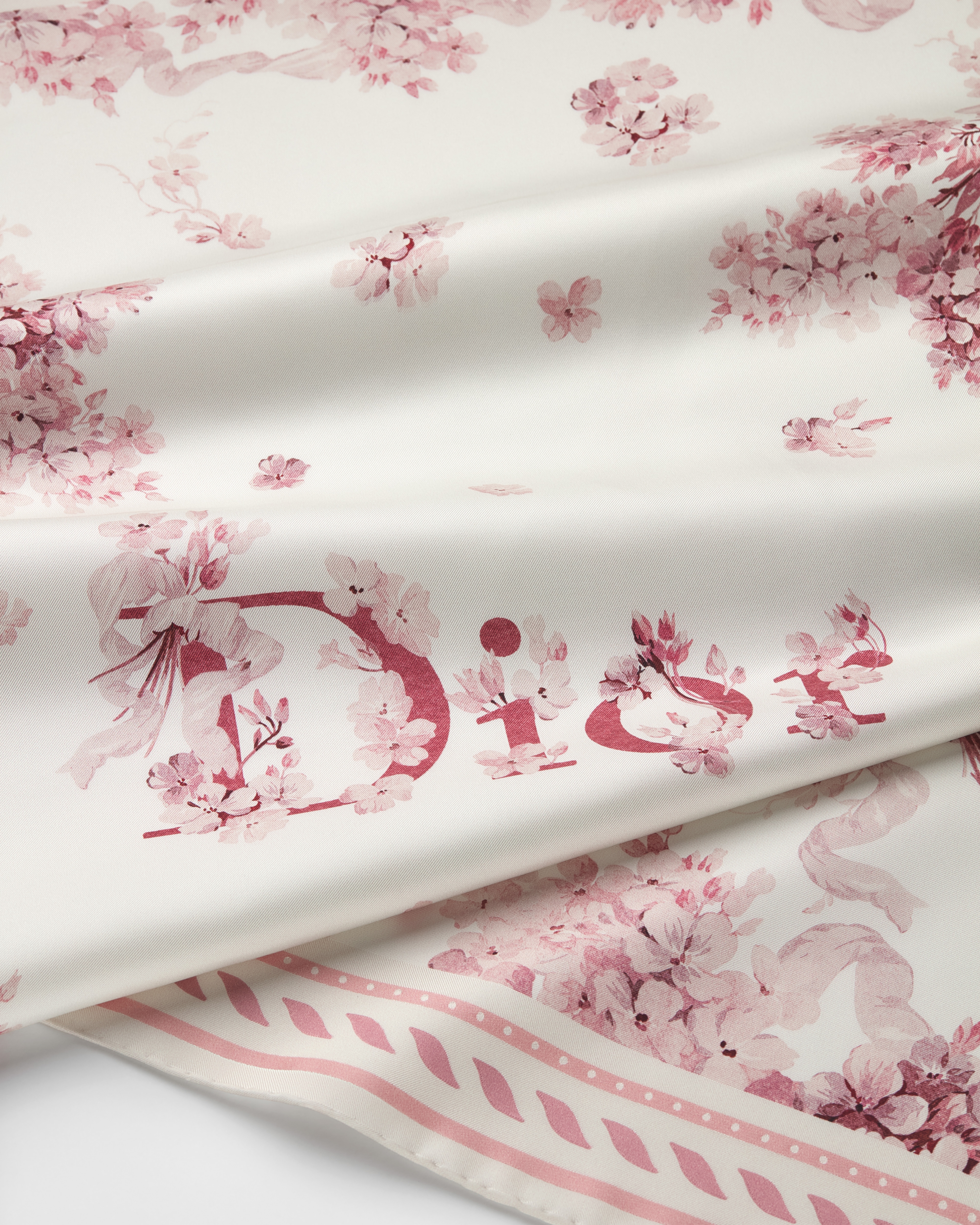 Dior Lilac Bouquet 90 Square Scarf
