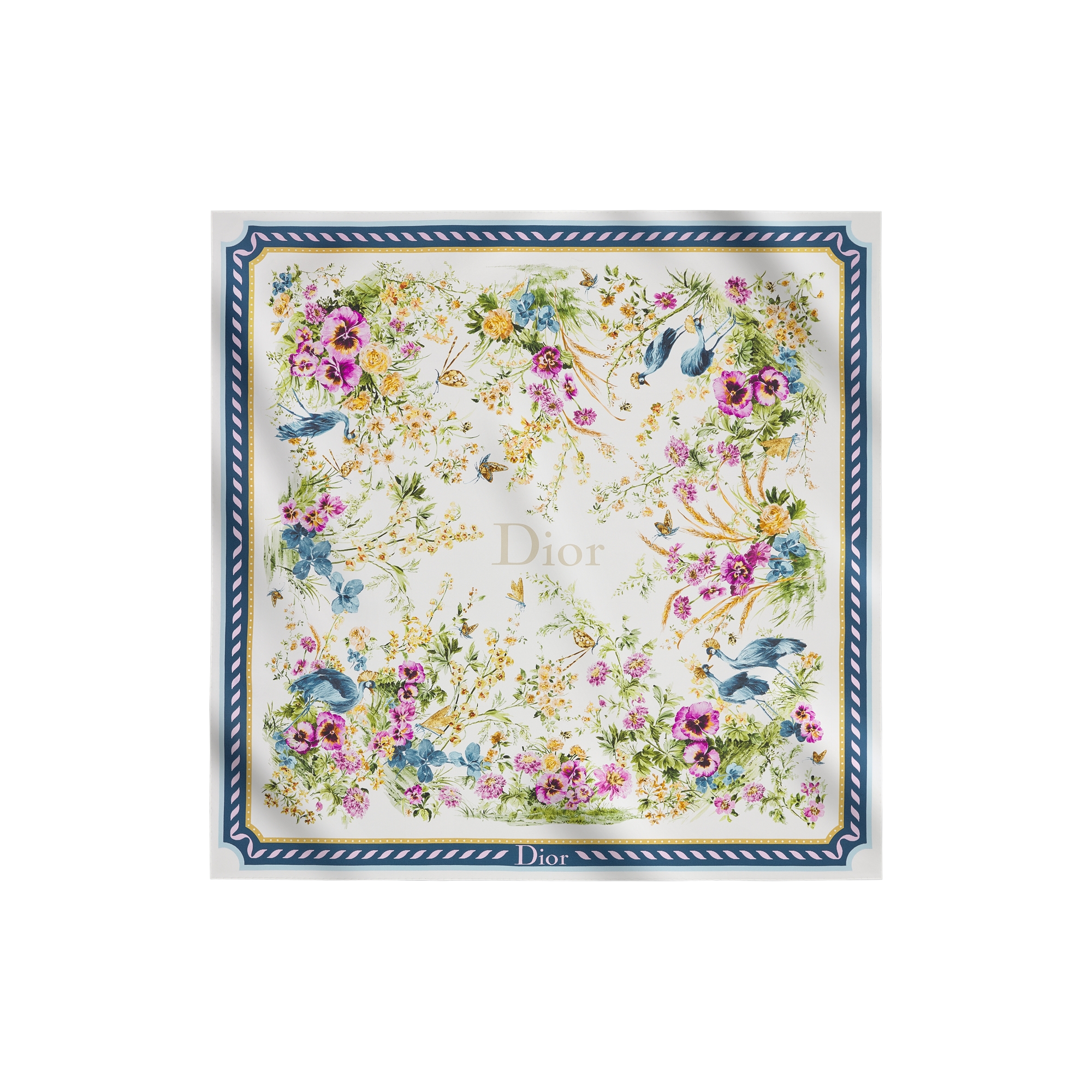  Sarga de seda beige multicolor