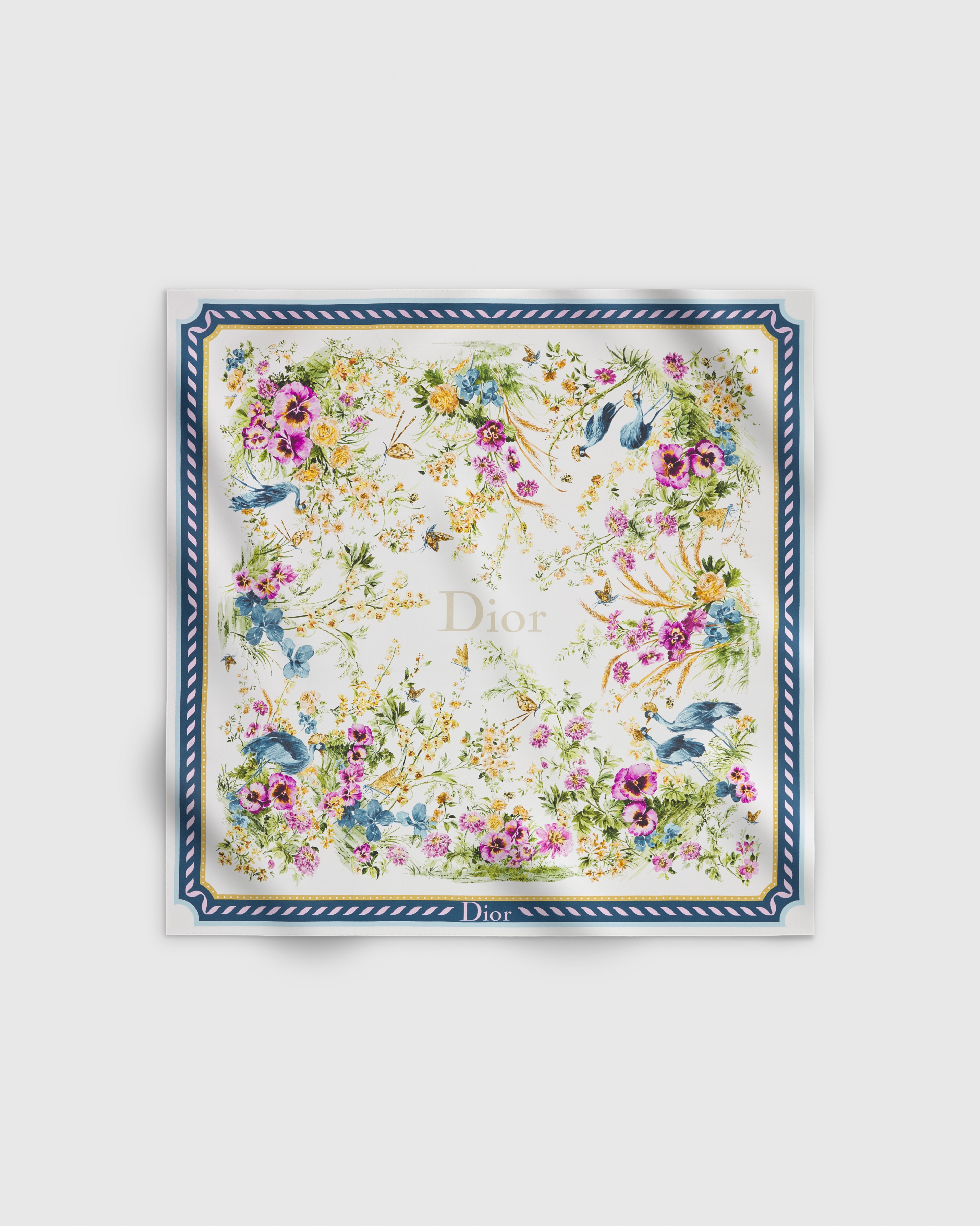 Dioriviera Toile de Jouy Floral Garden 90 Square Scarf