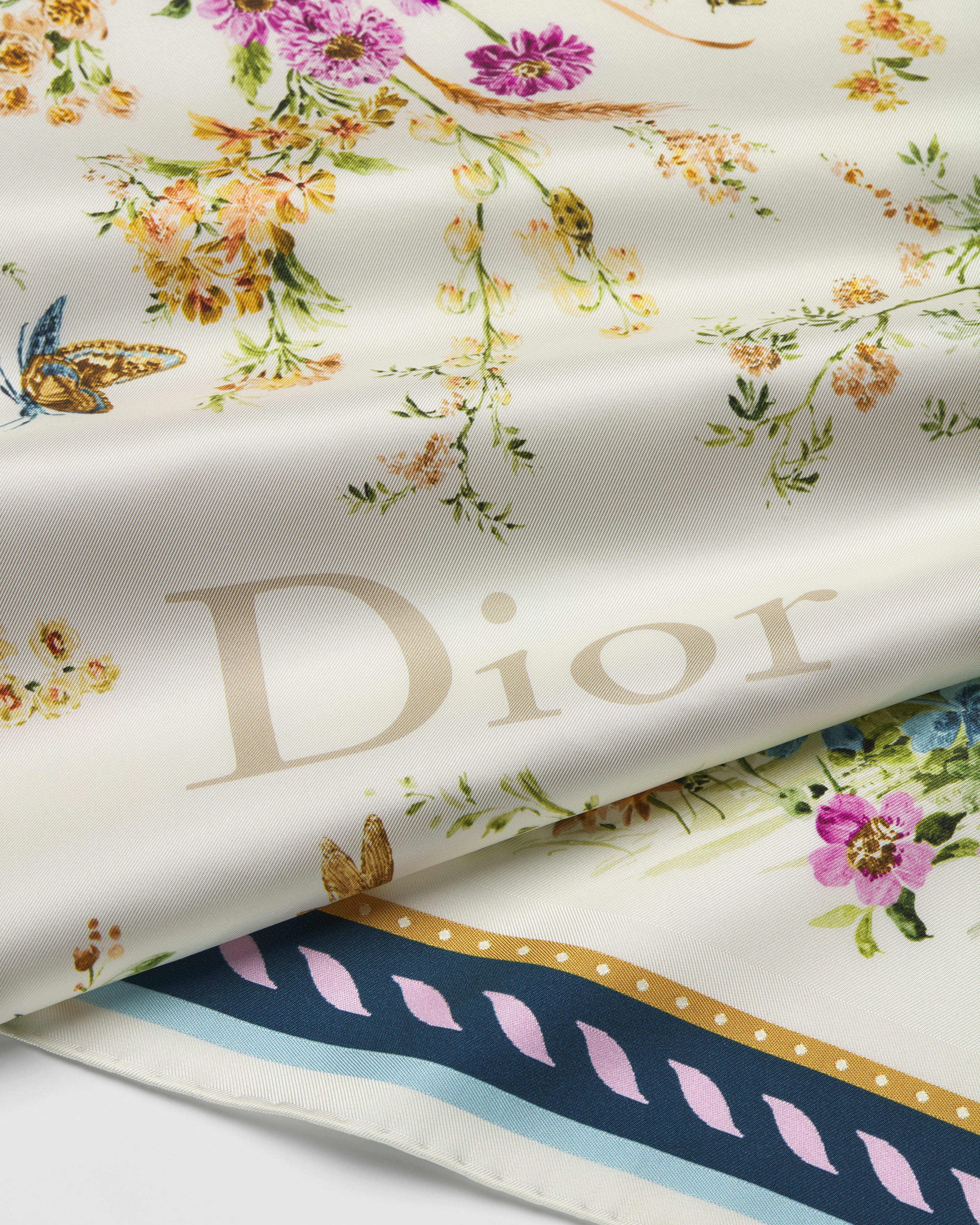 Dioriviera Toile de Jouy Floral Garden 90 Square Scarf