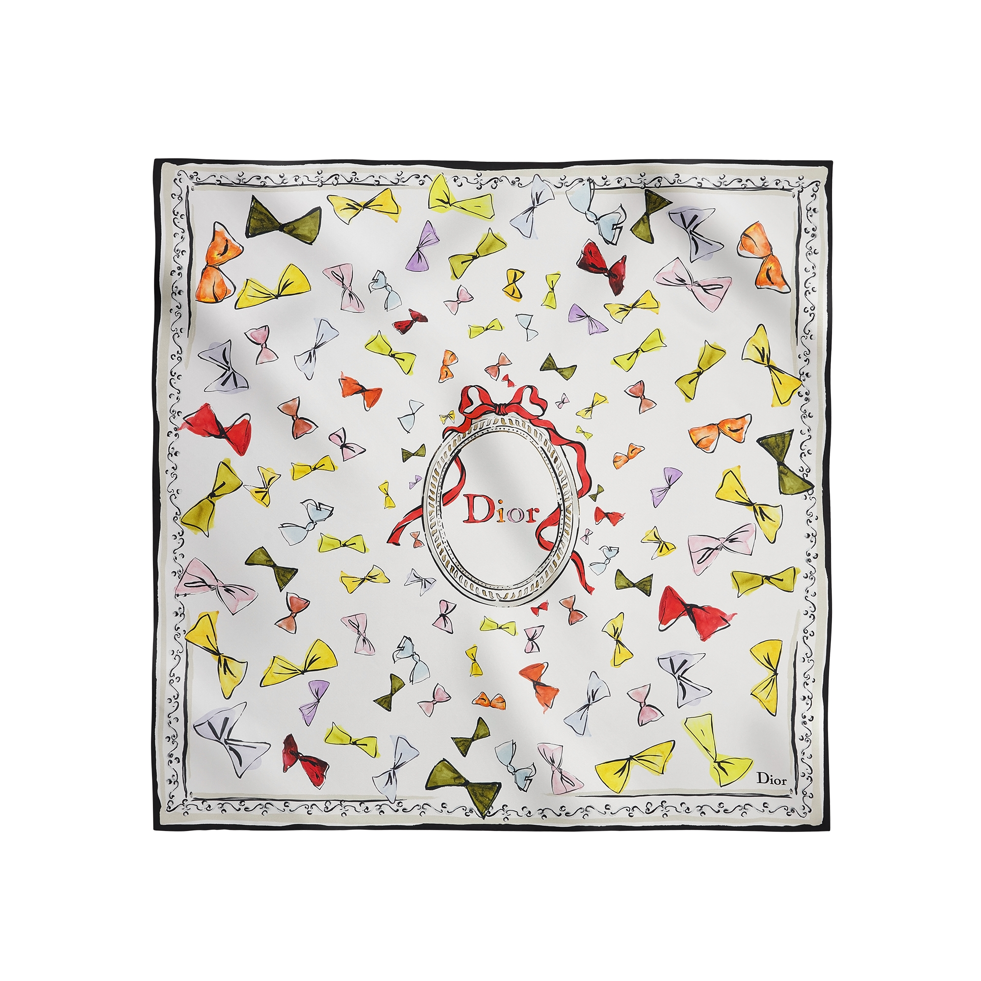  Sarga de seda en blanco multicolor