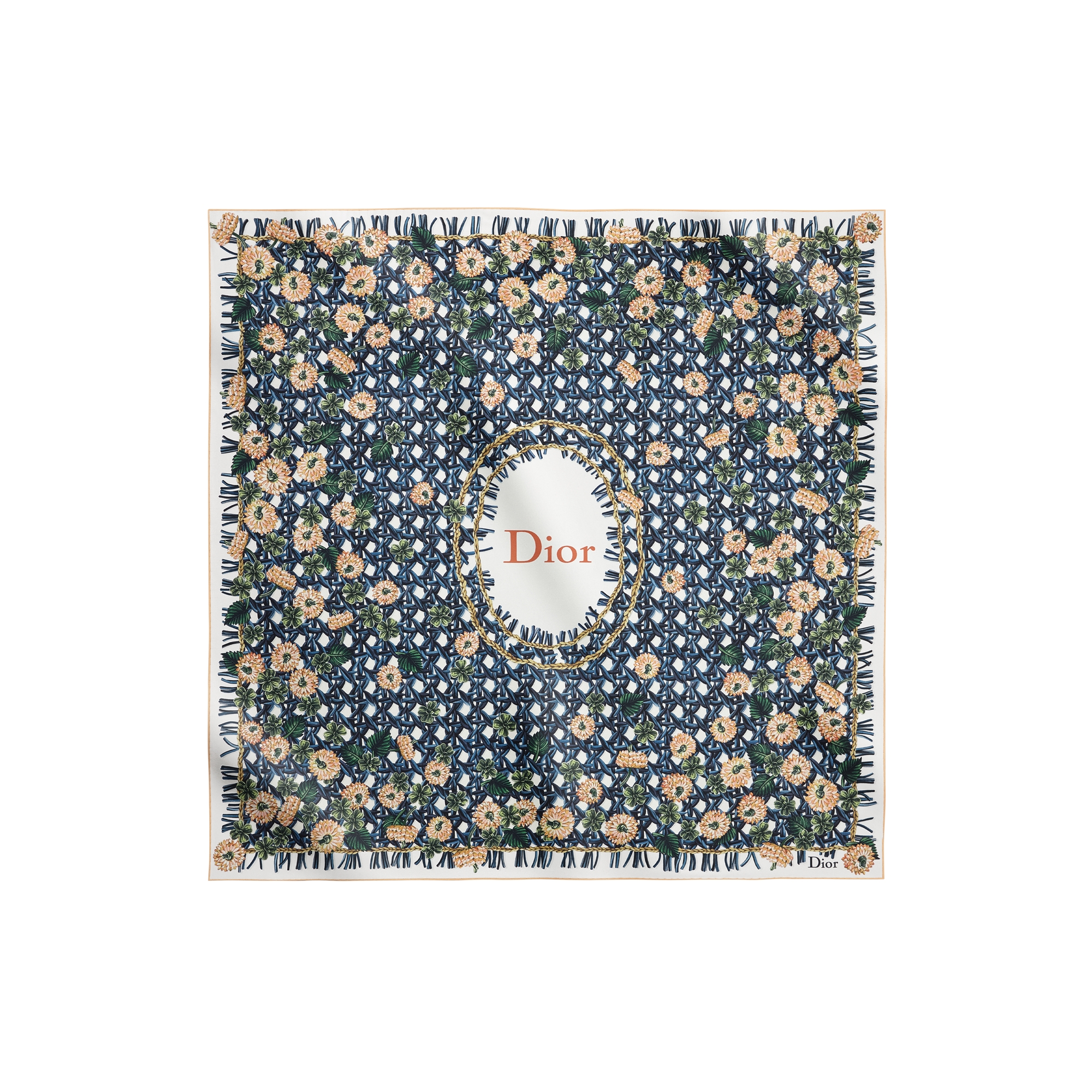 Blue and Orange Silk Twill