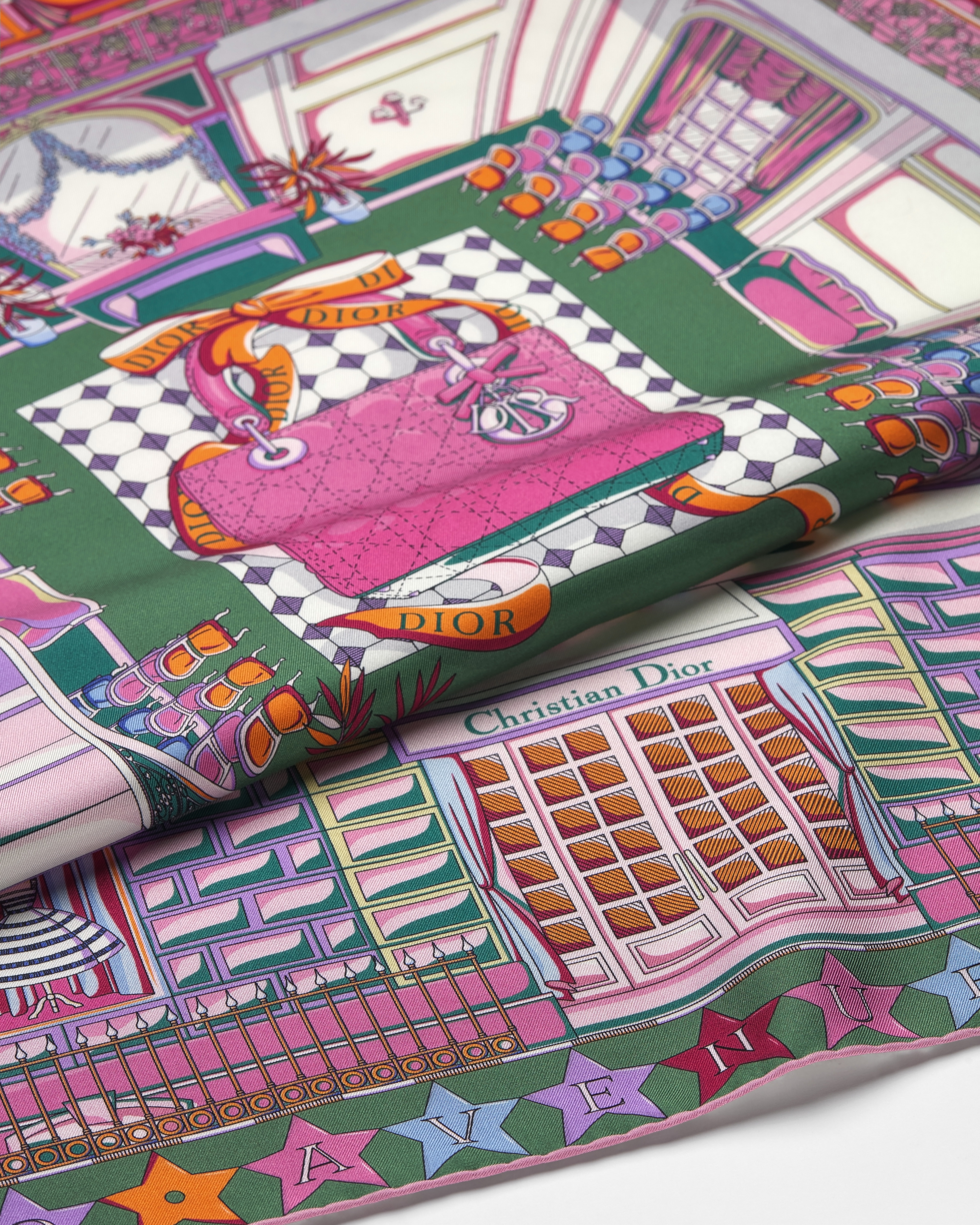 Inside Dior Avenue 90 Square Scarf