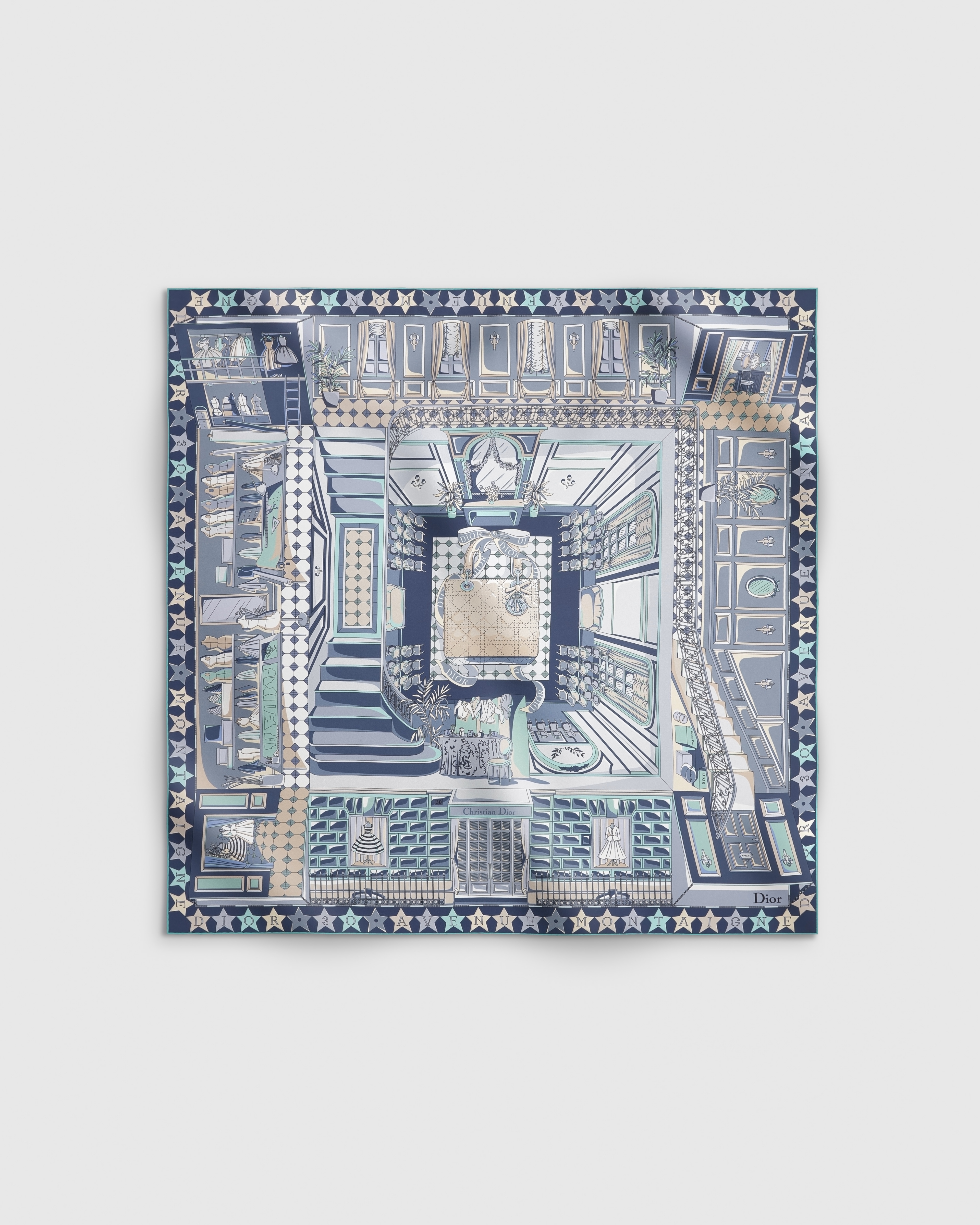 Inside Dior Avenue 90 Square Scarf