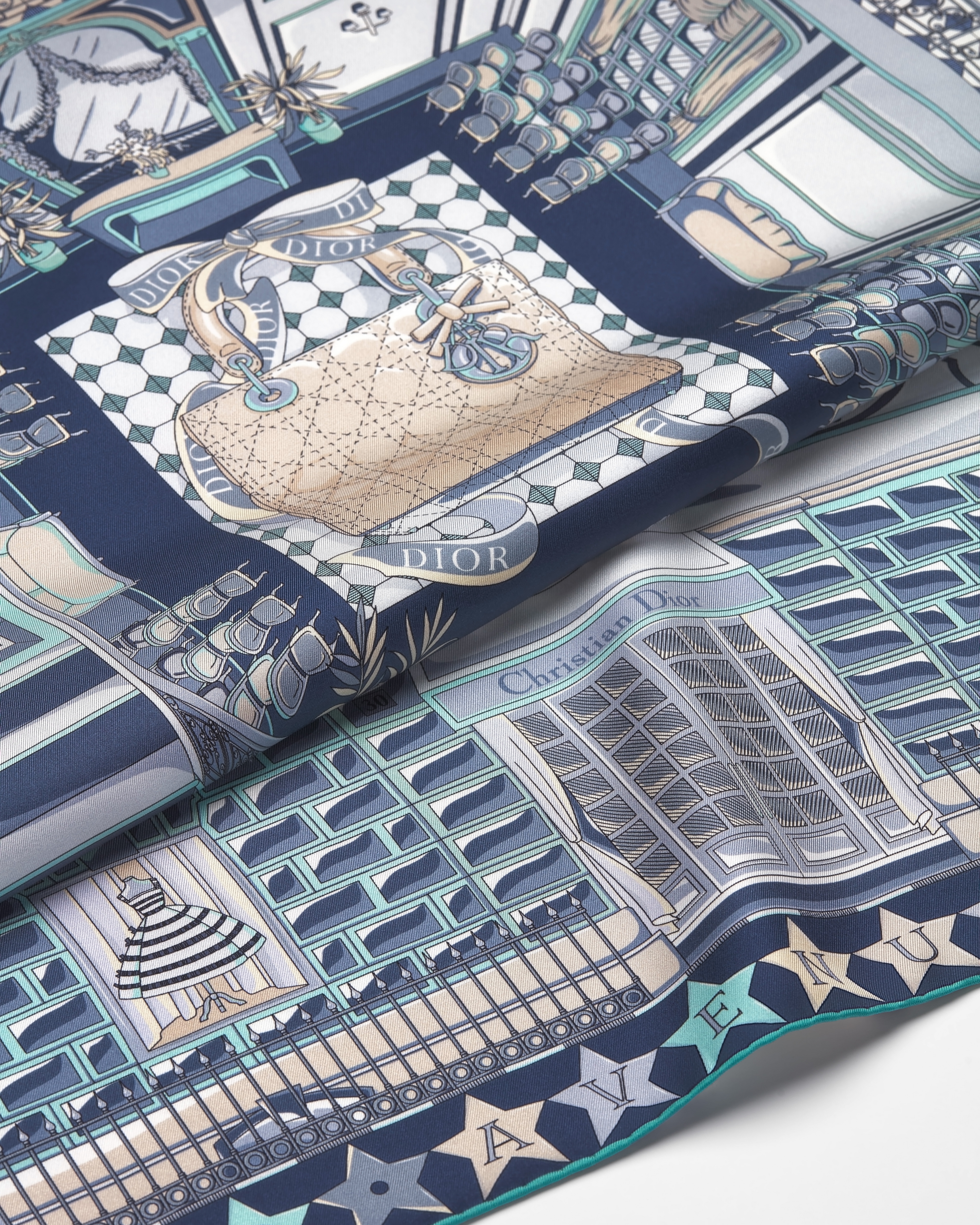 Inside Dior Avenue 90 Square Scarf