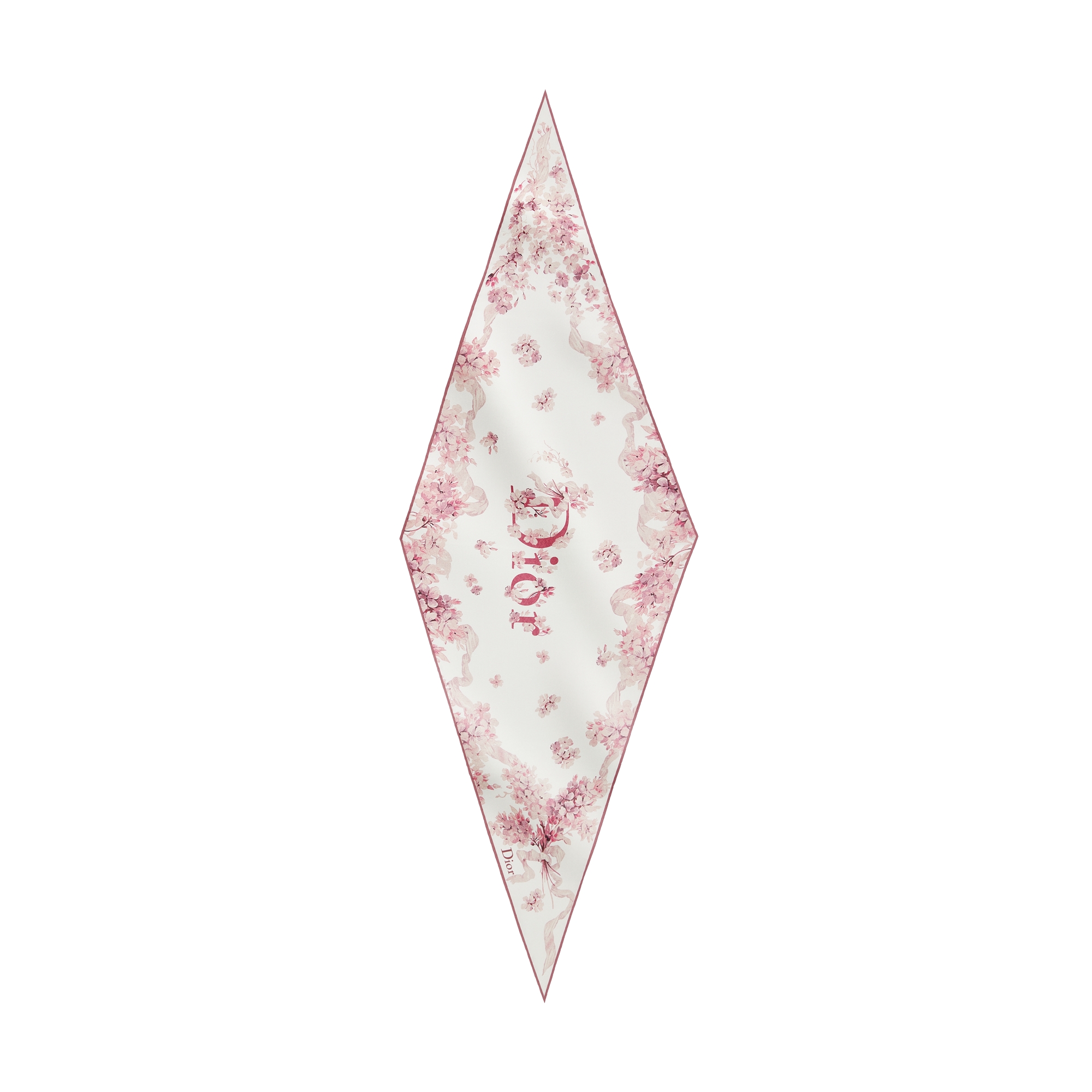 Dior Lilac Bouquet Dior Diamond Ivory and Pink Silk Twill E01