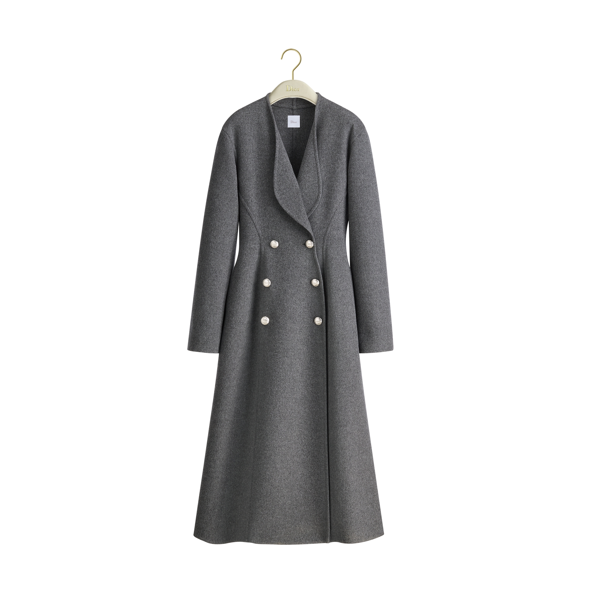 Coat Gray Double-Faced Virgin Wool | DIOR