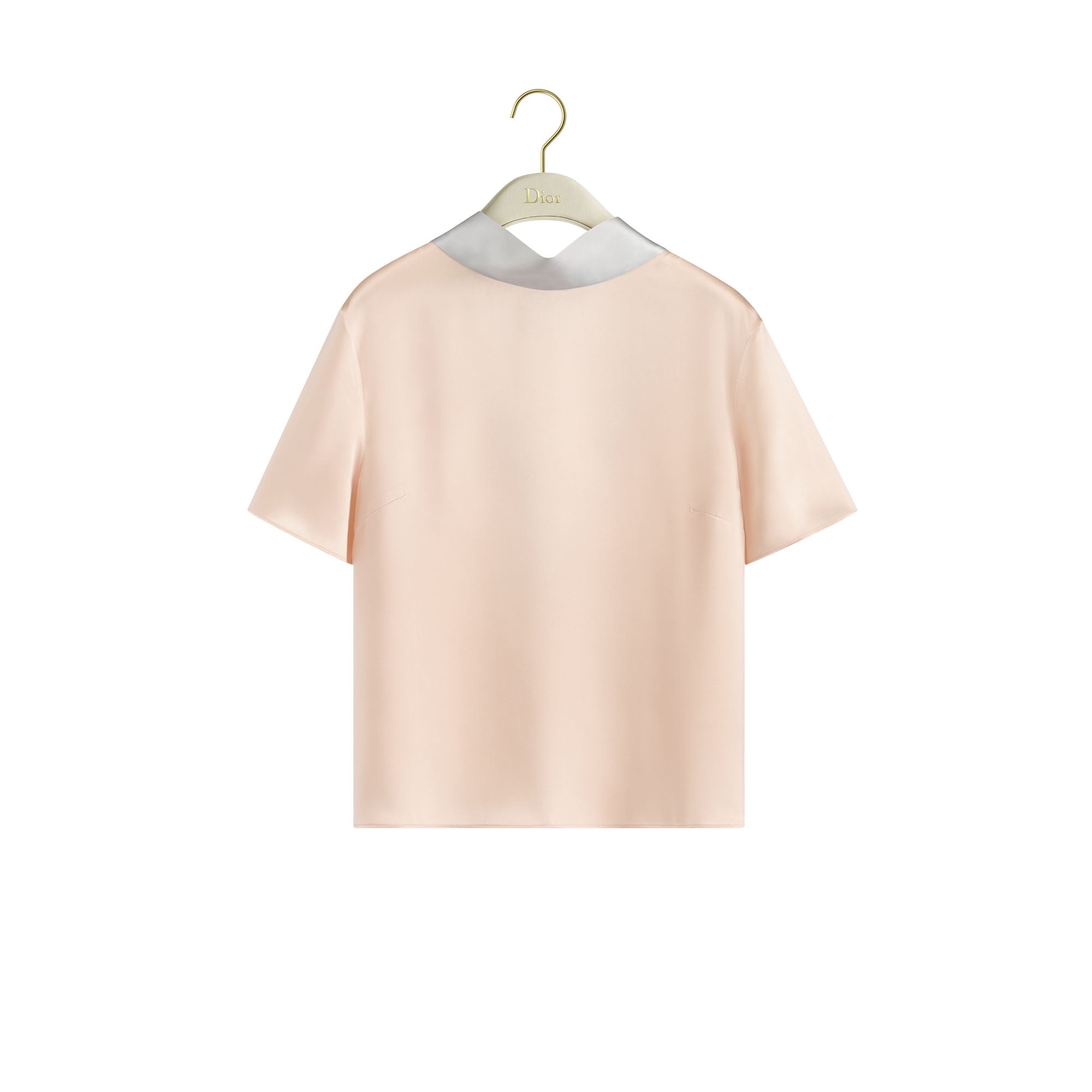  Pink and Gray Silk Crepe