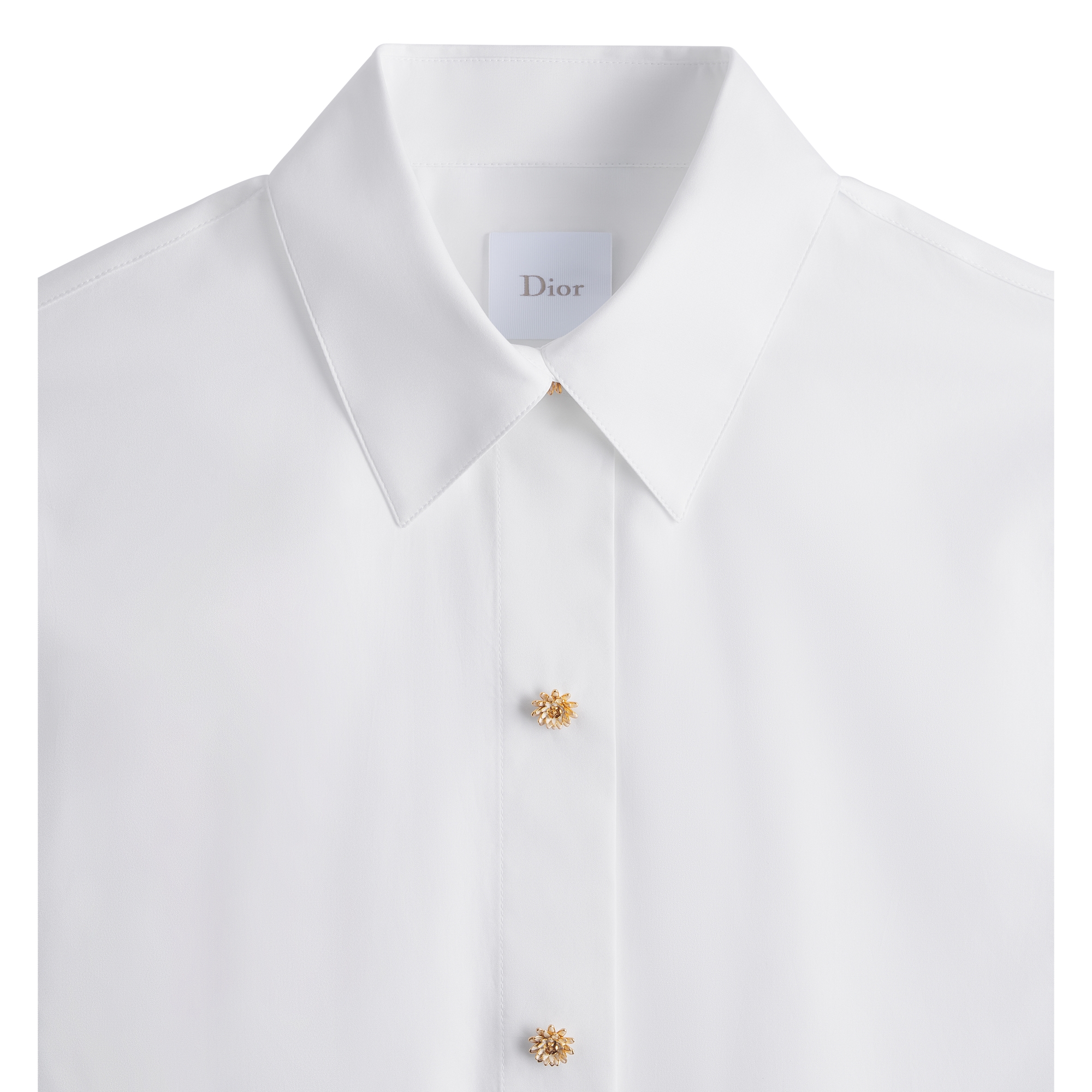 Blouse White Cotton Poplin E09