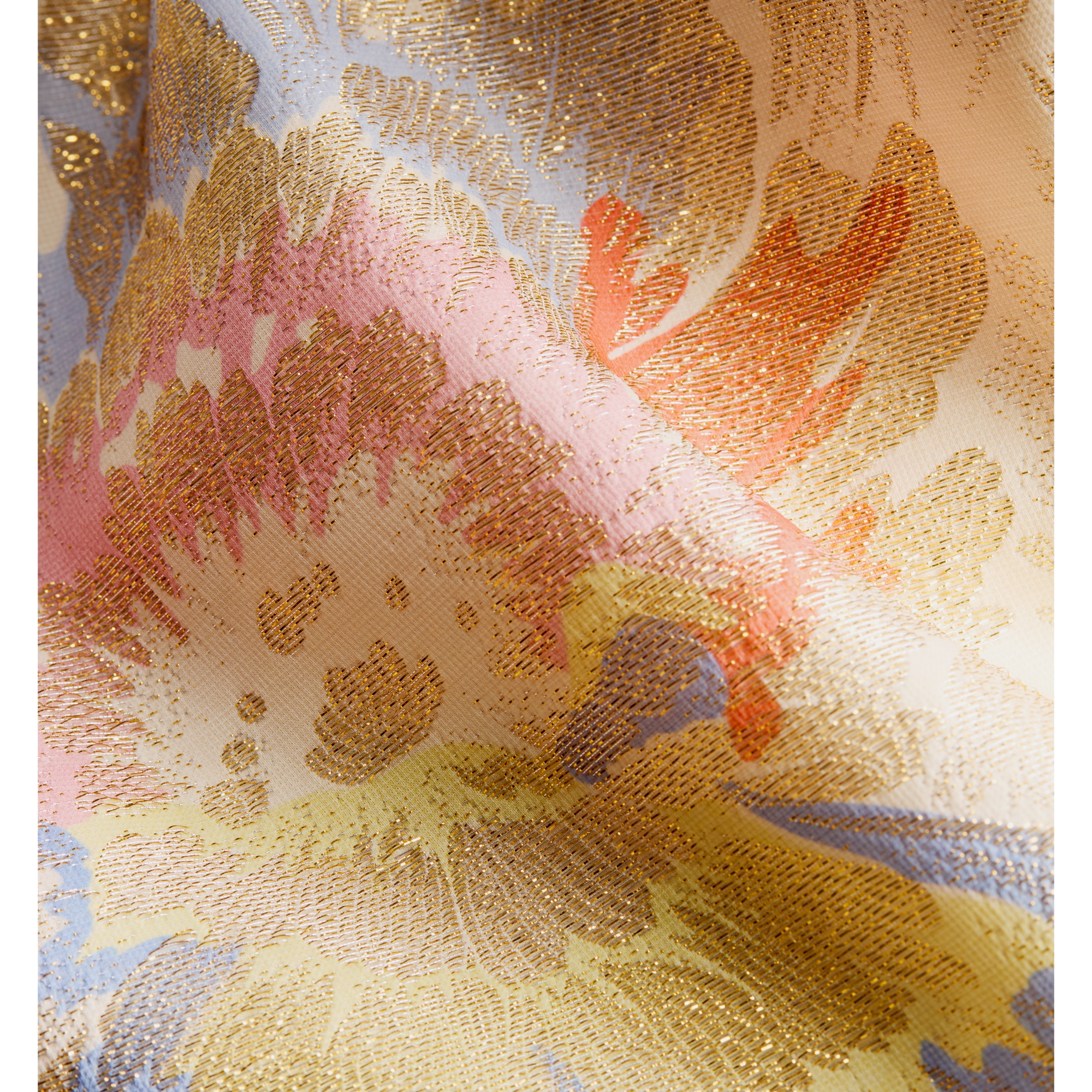 Mid-Length Flared Skirt Multicolor Dior Byzance Garden Virgin Wool