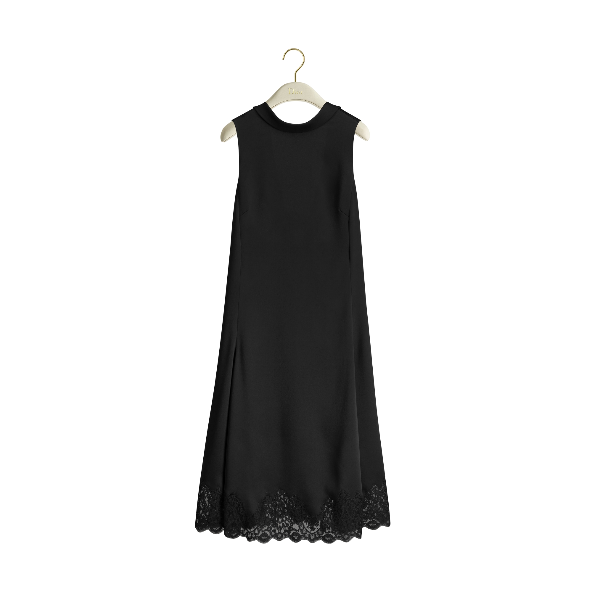 Mid-Length Dress Black Silk-Blend Satin | DIOR US