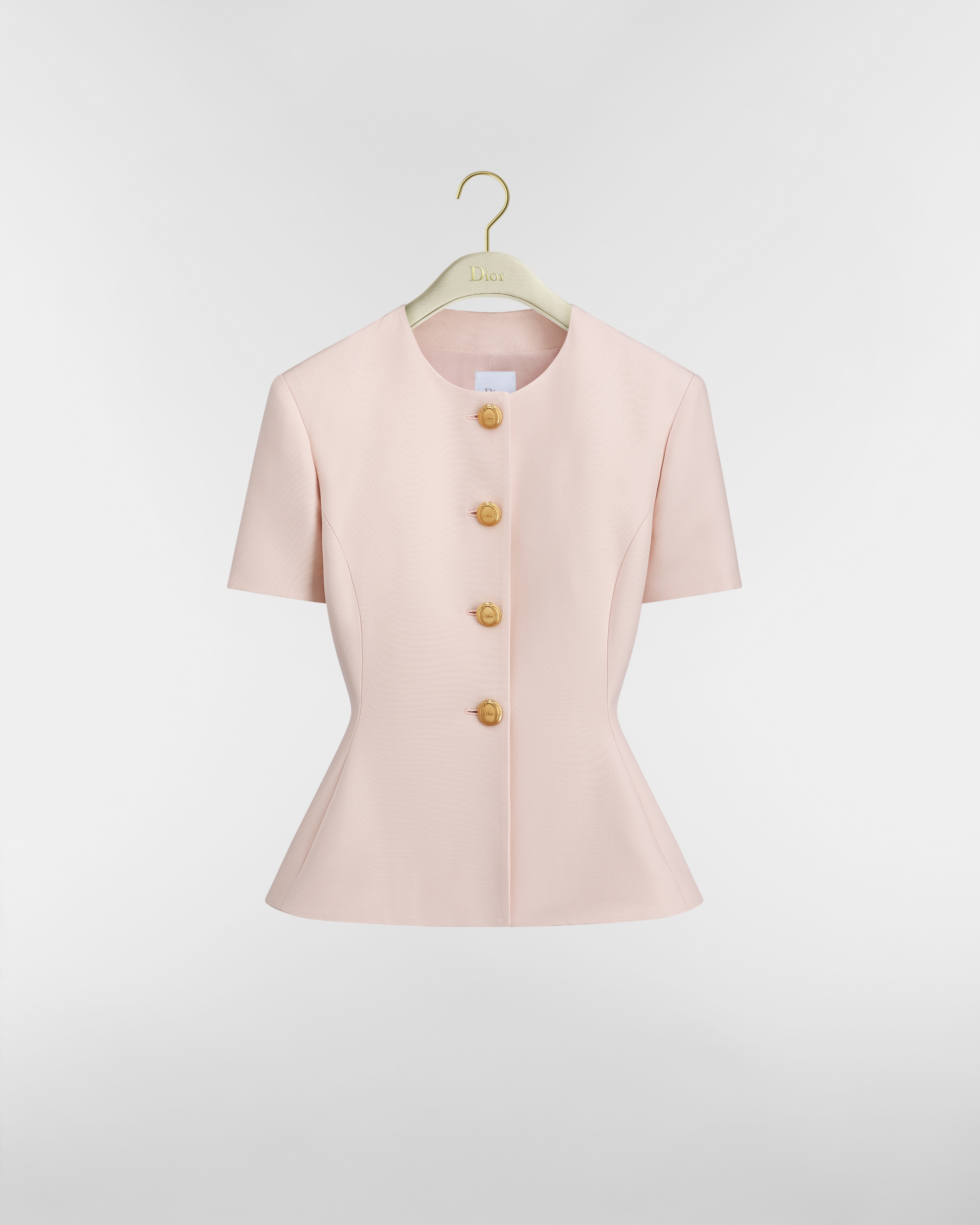 Short-Sleeved Peplum Jacket