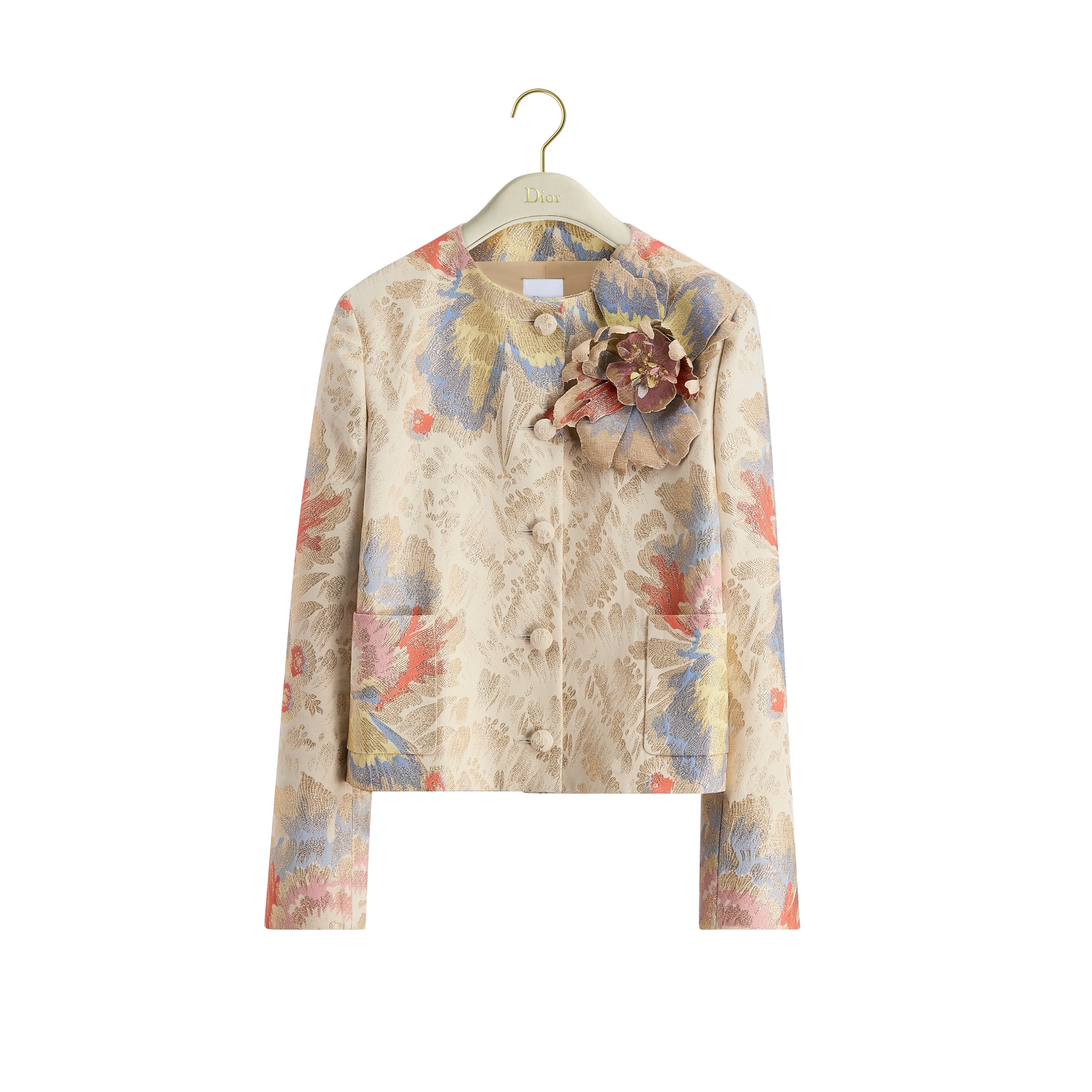 Jacket Multicolor Dior Byzance Garden Virgin Wool-Silk-Blend