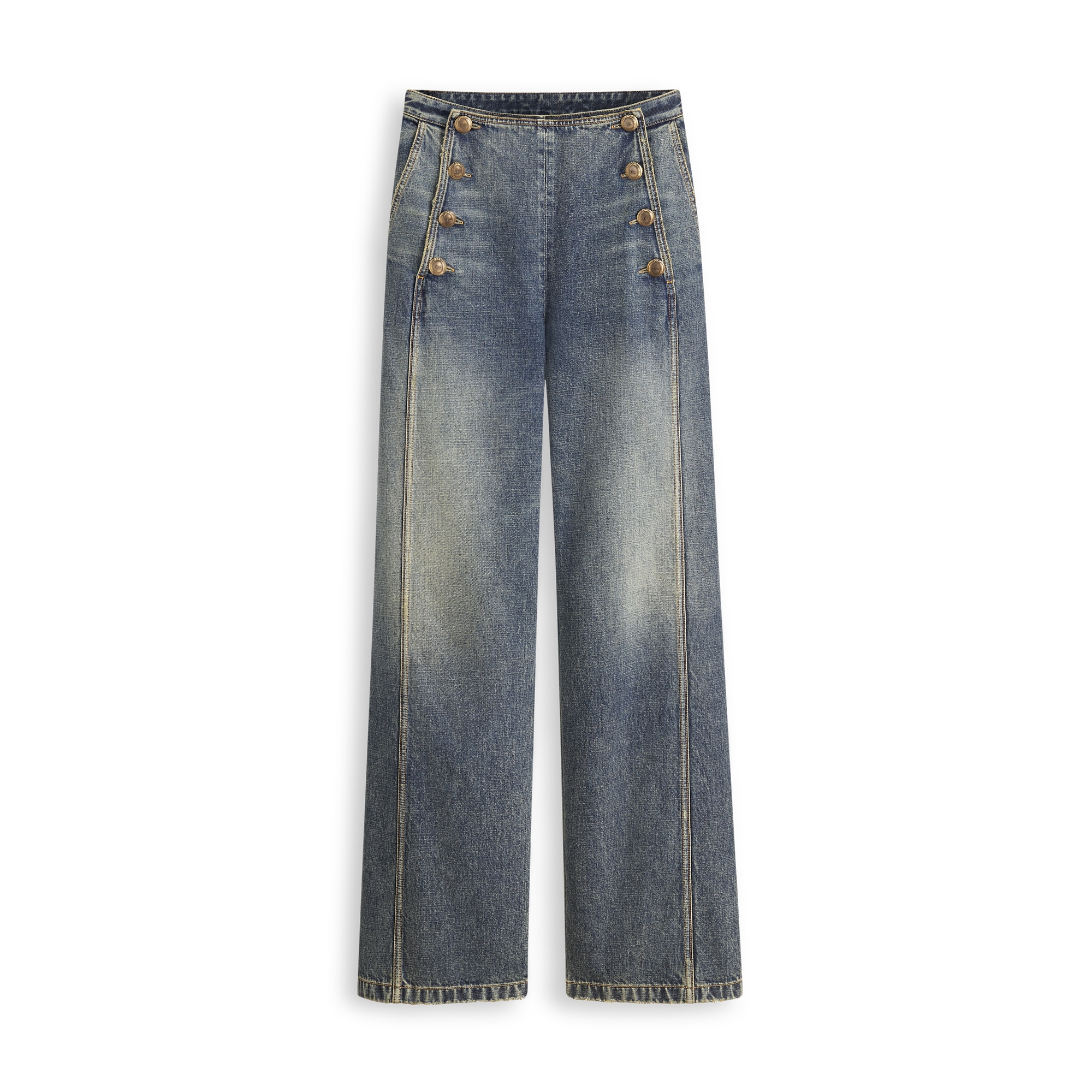A2.Christian Dior ディオール チーター柄 デニムパンツ 36 Flared Jeans Blue Stonewashed Cotton Denim | DIOR