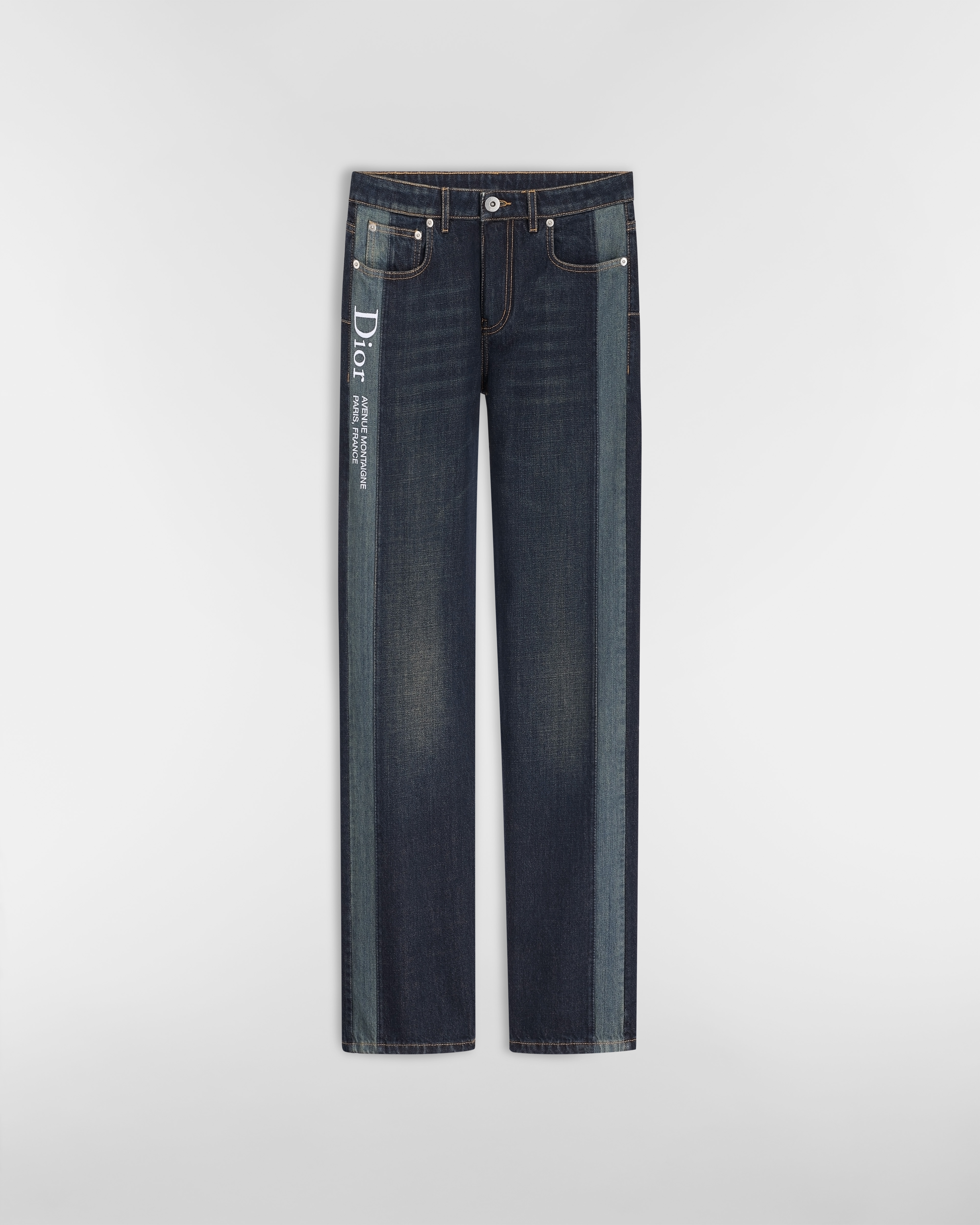 Jean droit DiorAlps Denim de coton bleu foncé E01