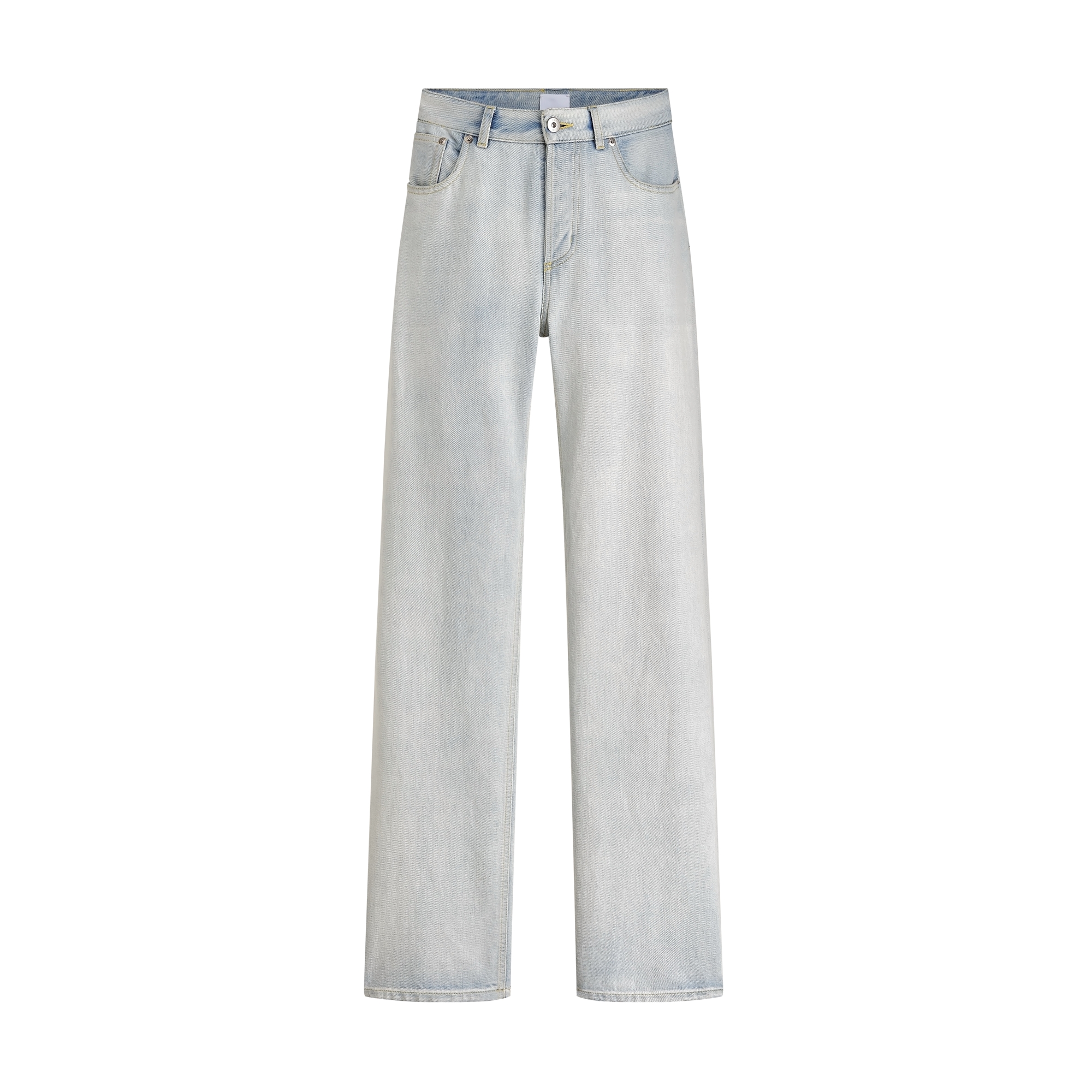 Regular-Fit Jeans Light Blue Stonewashed Cotton Denim E01