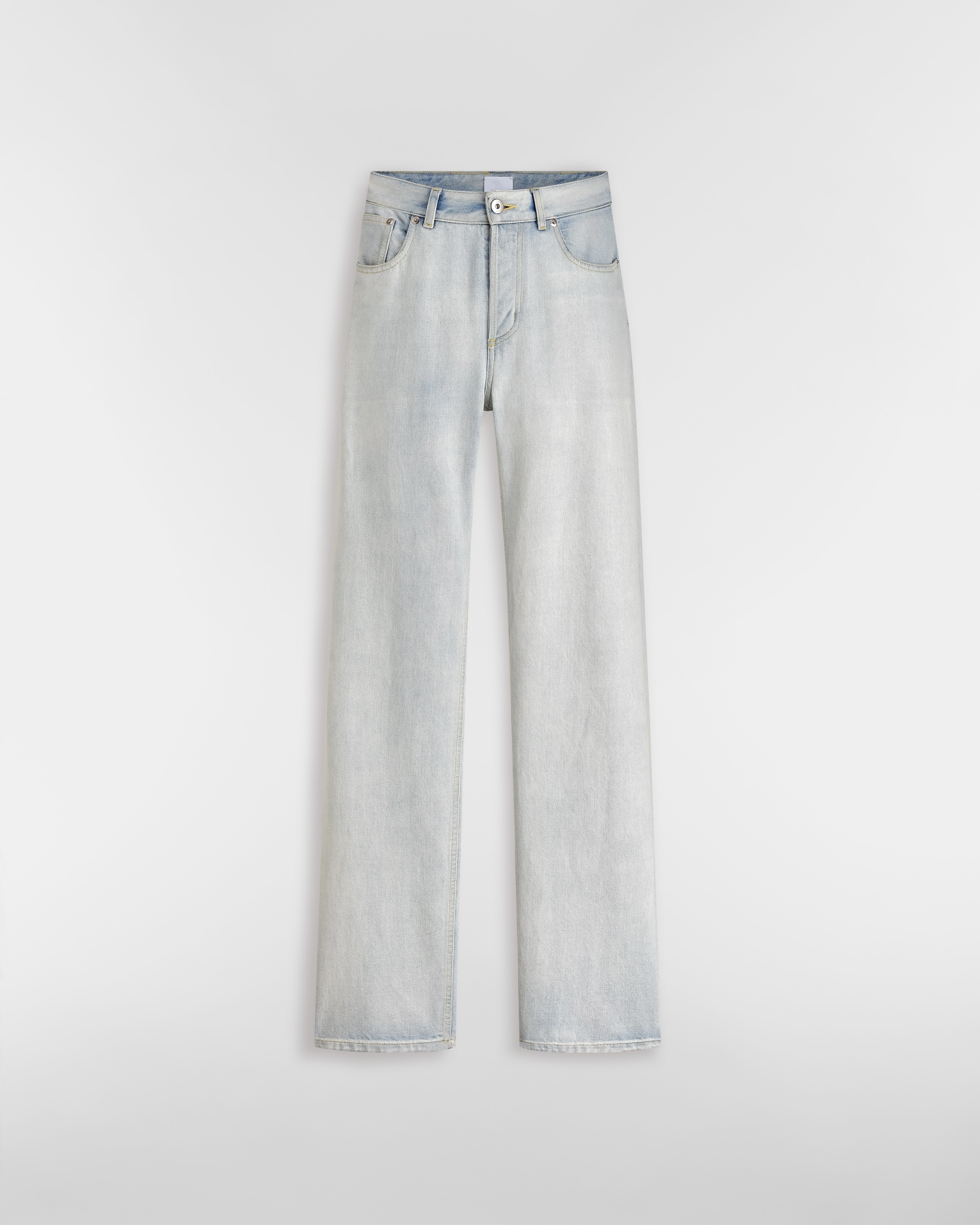 Regular-Fit Jeans Light Blue Stonewashed Cotton Denim E01
