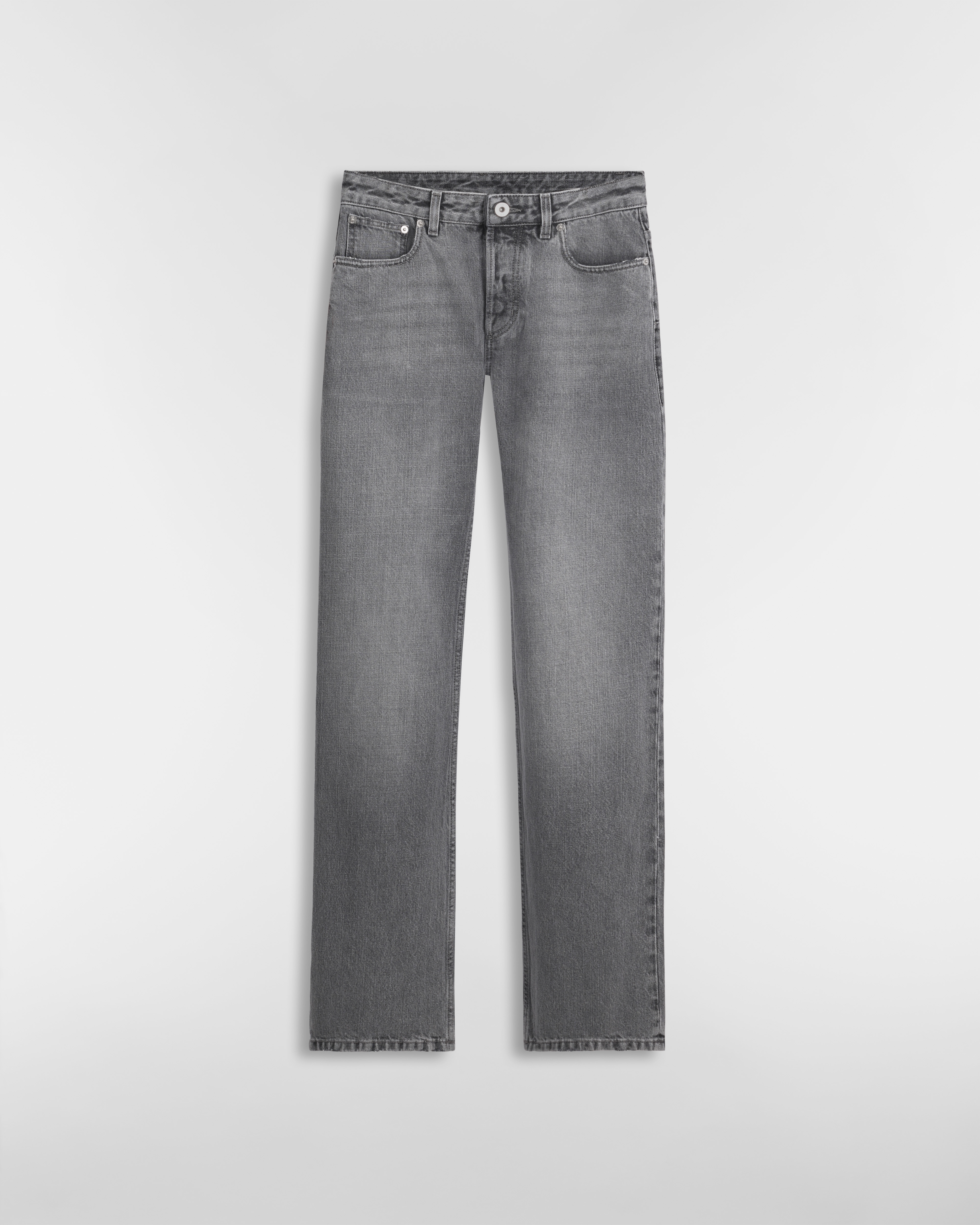 Regular-Fit Jeans Light Blue Stonewashed Cotton Denim E01